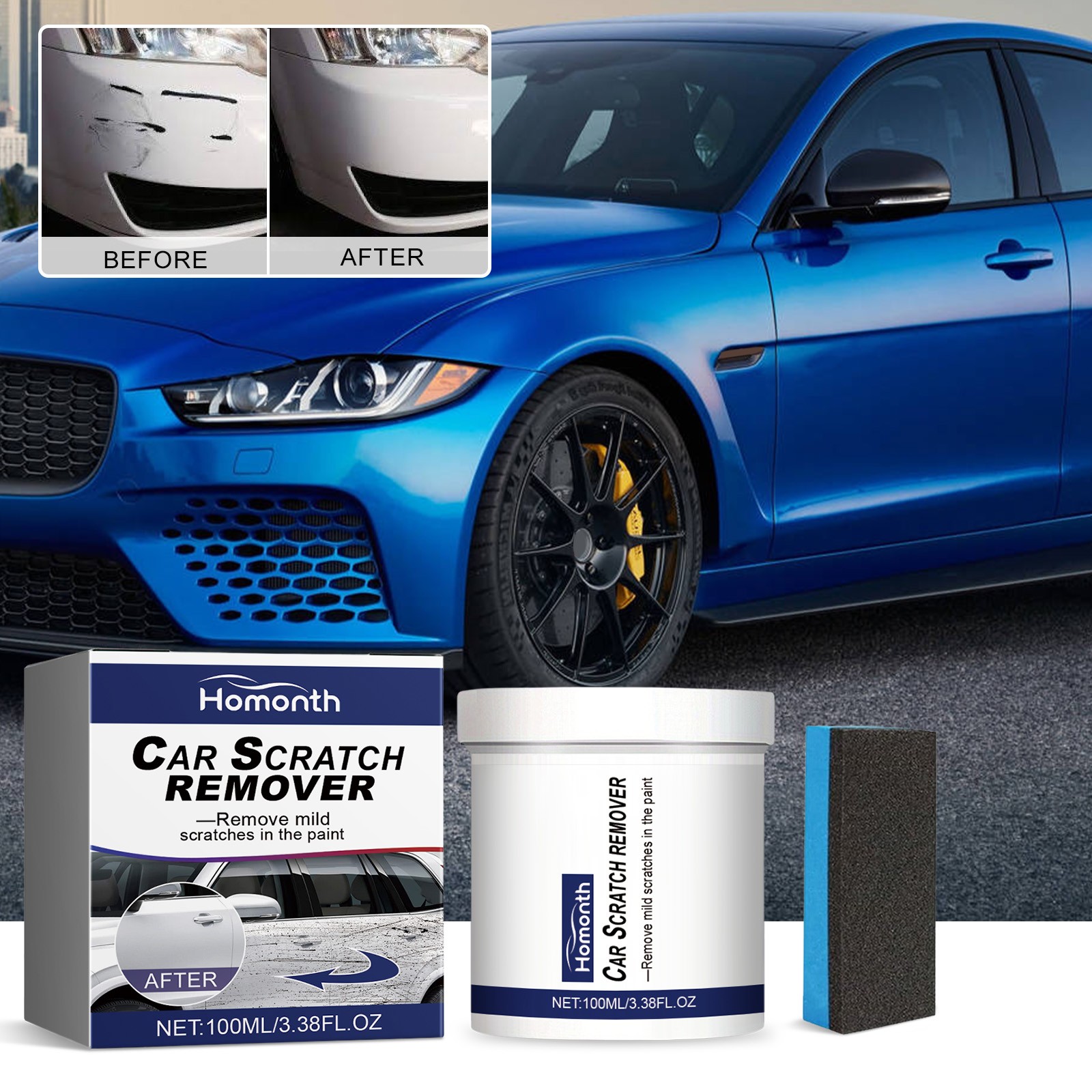 Car Scratch Repair Kit Complete Paint Polish Restorer All Colors DIY