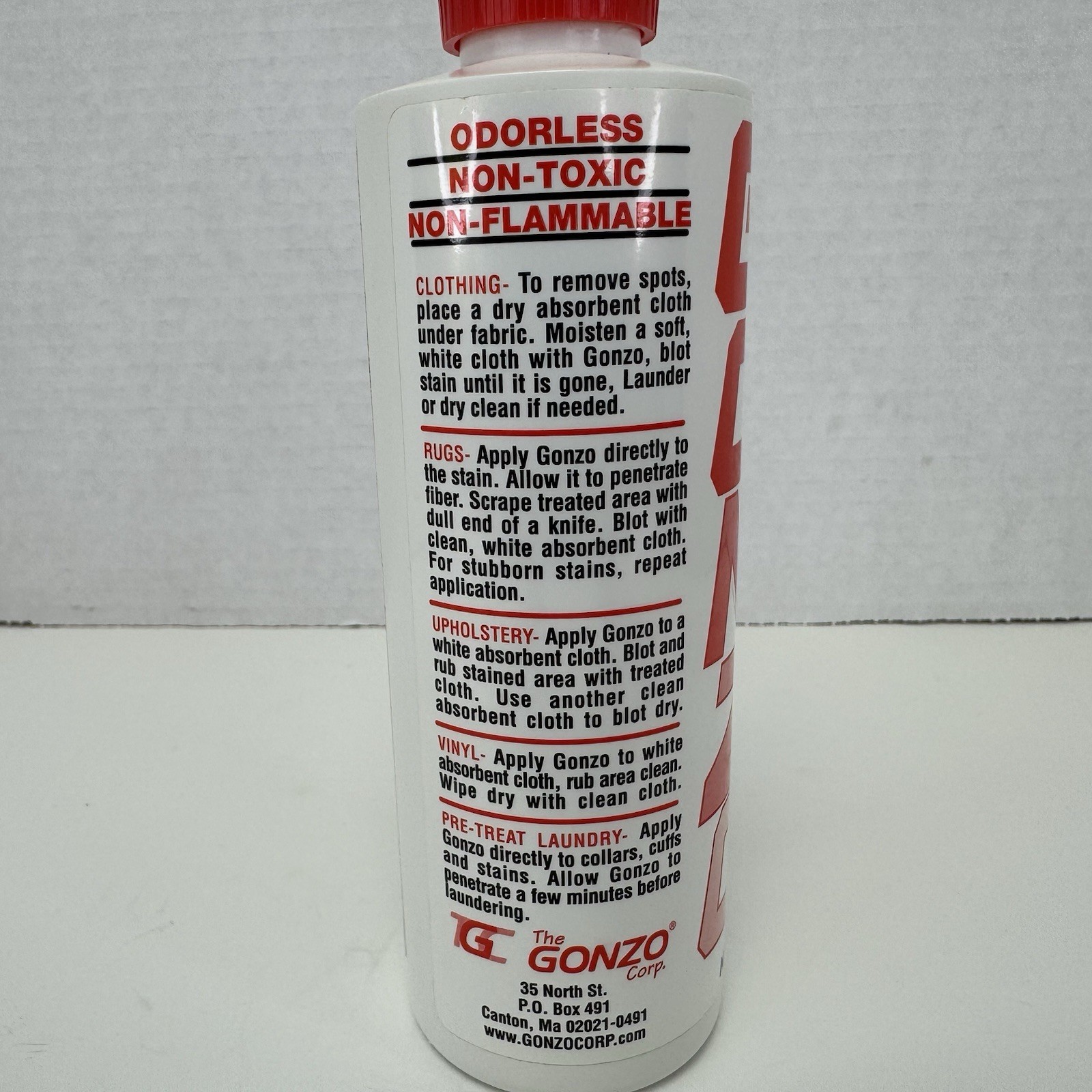 Gonzo Stain Remover HTF 8 FL 90% Full See Photos for more Details