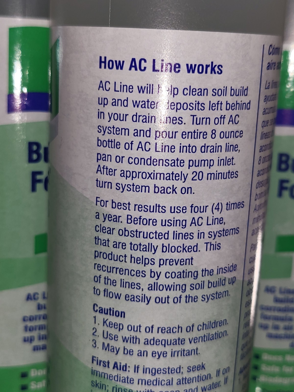 Lot Of 4 AC Line Build-Up Remover Drainlines Hvac Flush Probiotics No Fumes