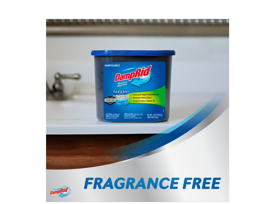 DampRid Moisture Absorber with Activated Charcoal for Boats & RVs 18 oz, 2PACK