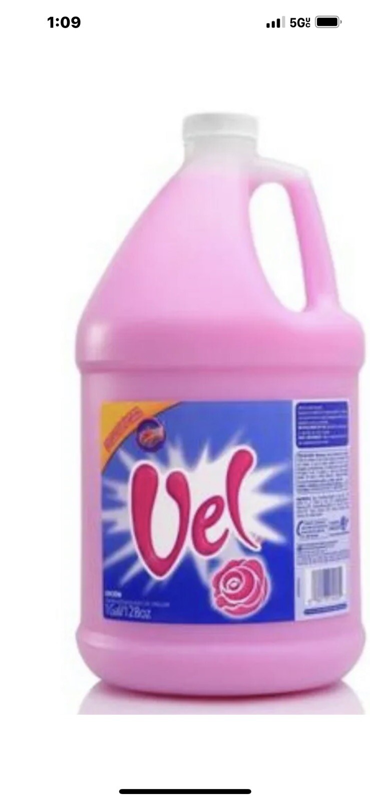ONE Concentrate Vel Rosita 1 GALLON BOTTLE Concentrate Dish Grease Remover Soap