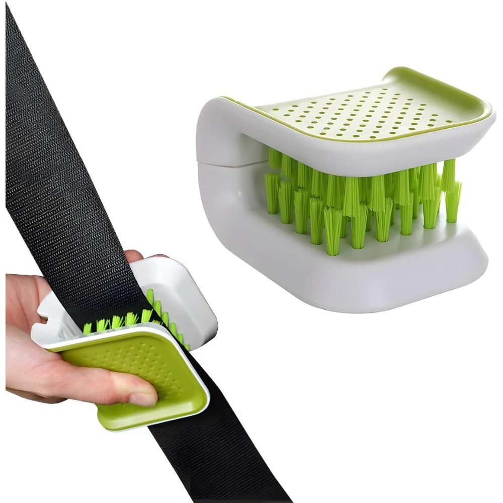 Car Seat Belt Cleaning Brush, Double Sided U-Shaped Safety Belt Bristle Scrubber