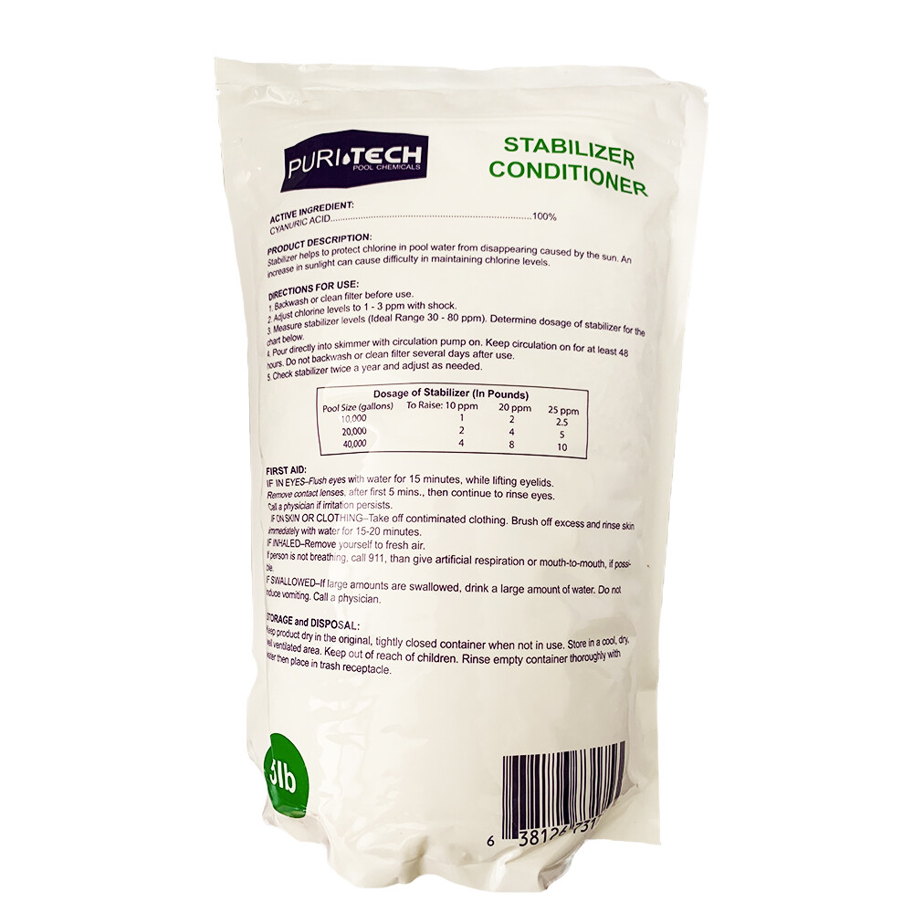 Puri Tech Chemicals 5lb Calcium Hardness Increaser & 5lb Stabilizer Conditioner