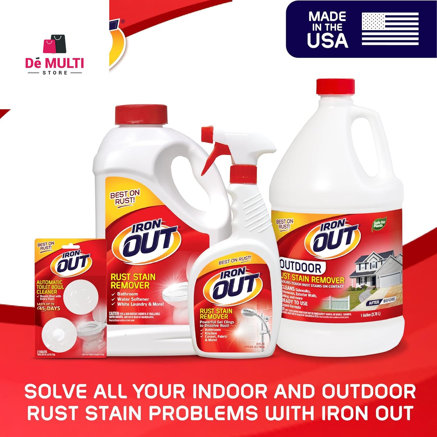 Iron OUT Rust Stain Remover Spray Gel, Remove Rust Stains in Bathrooms, Kitch