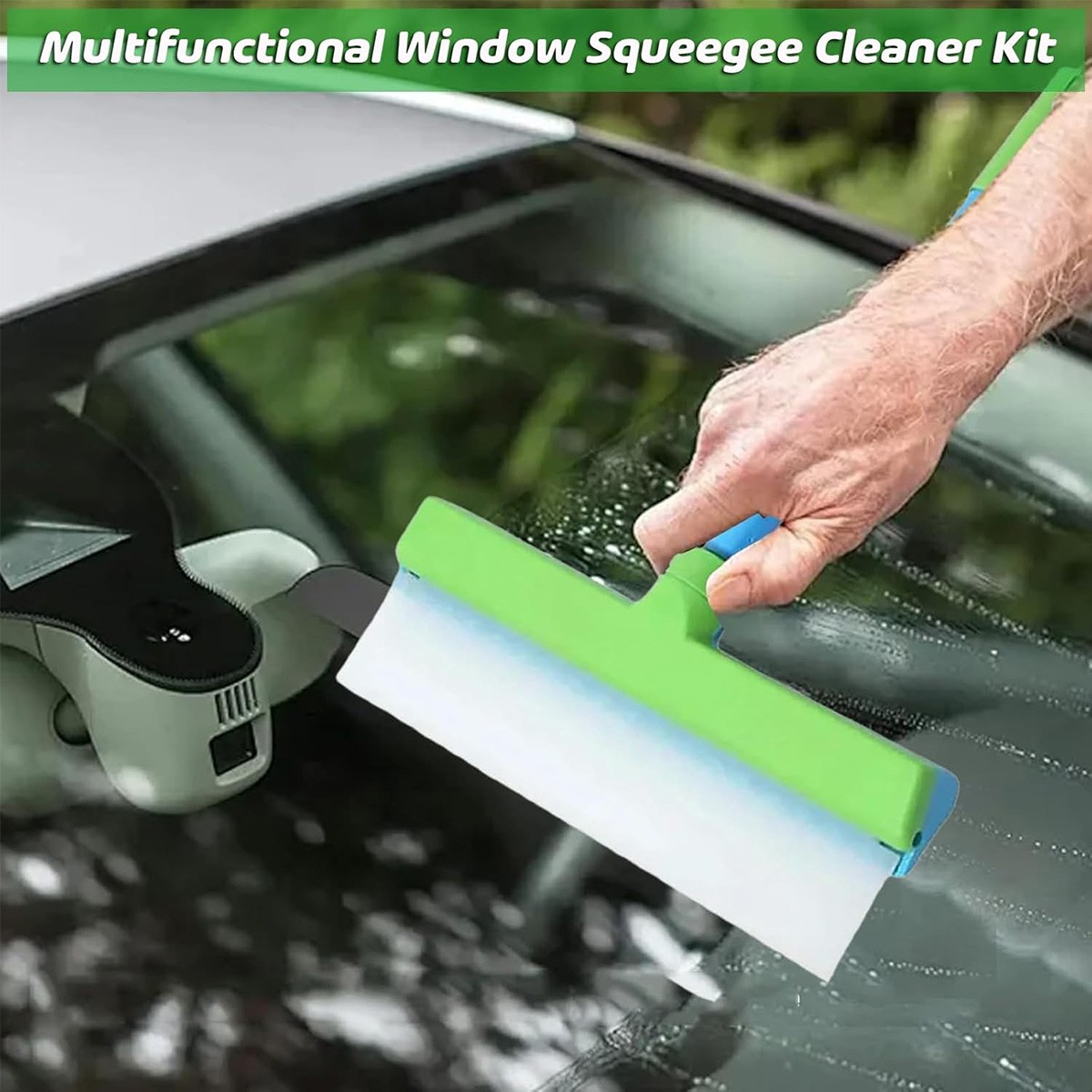 Recyclable Silicone Window Squeegee Kit, Window Cleaning Kit, Window Squeegee