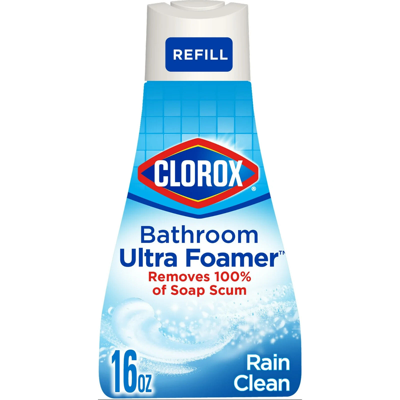 Clorox Bathroom Ultra Foamer, Cleaner Spray, Rain Clean, 16 Fluid Ounces