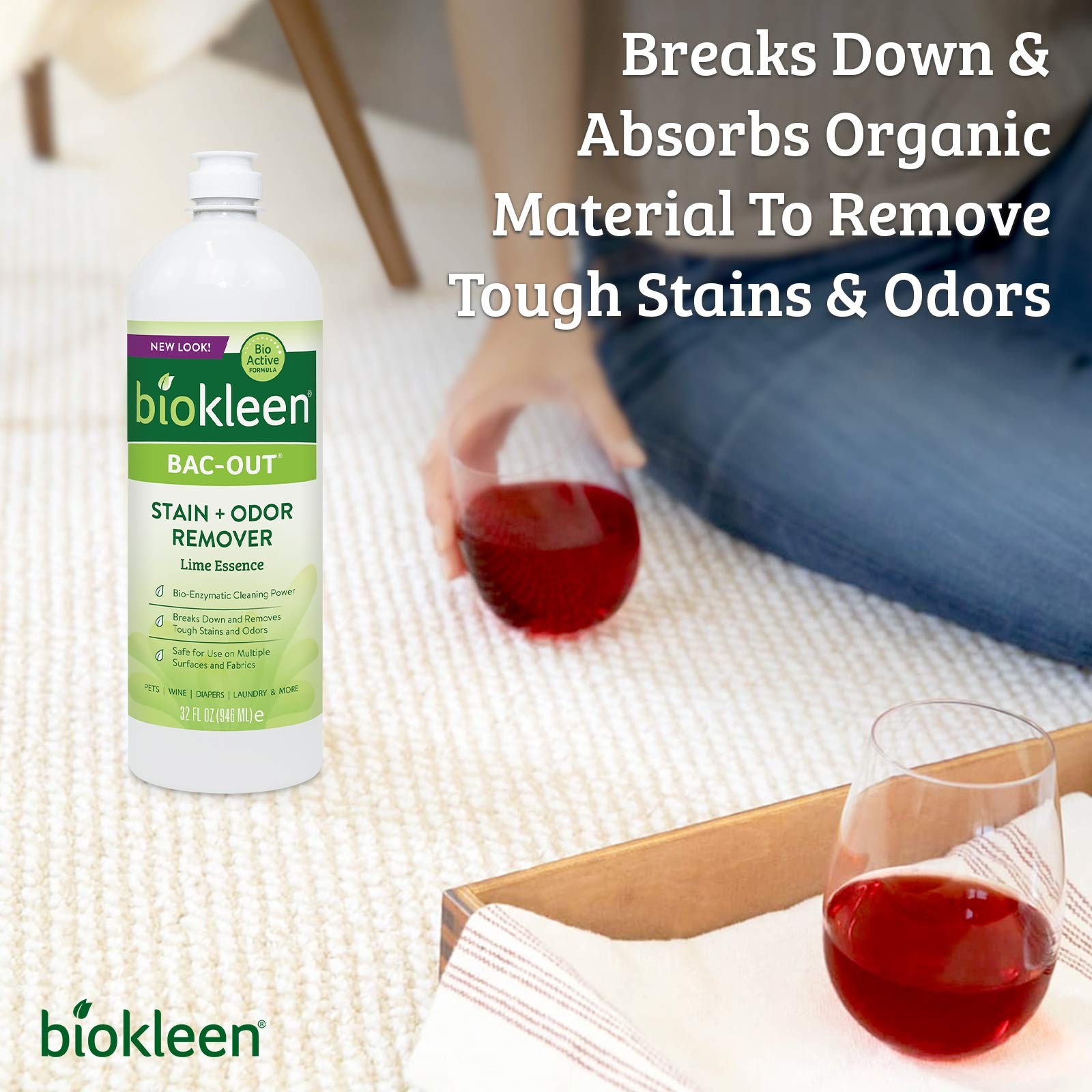 Eco Friendly Stain Odor Remover Foam Spray 32 Fl Oz Natural Enzyme Formula