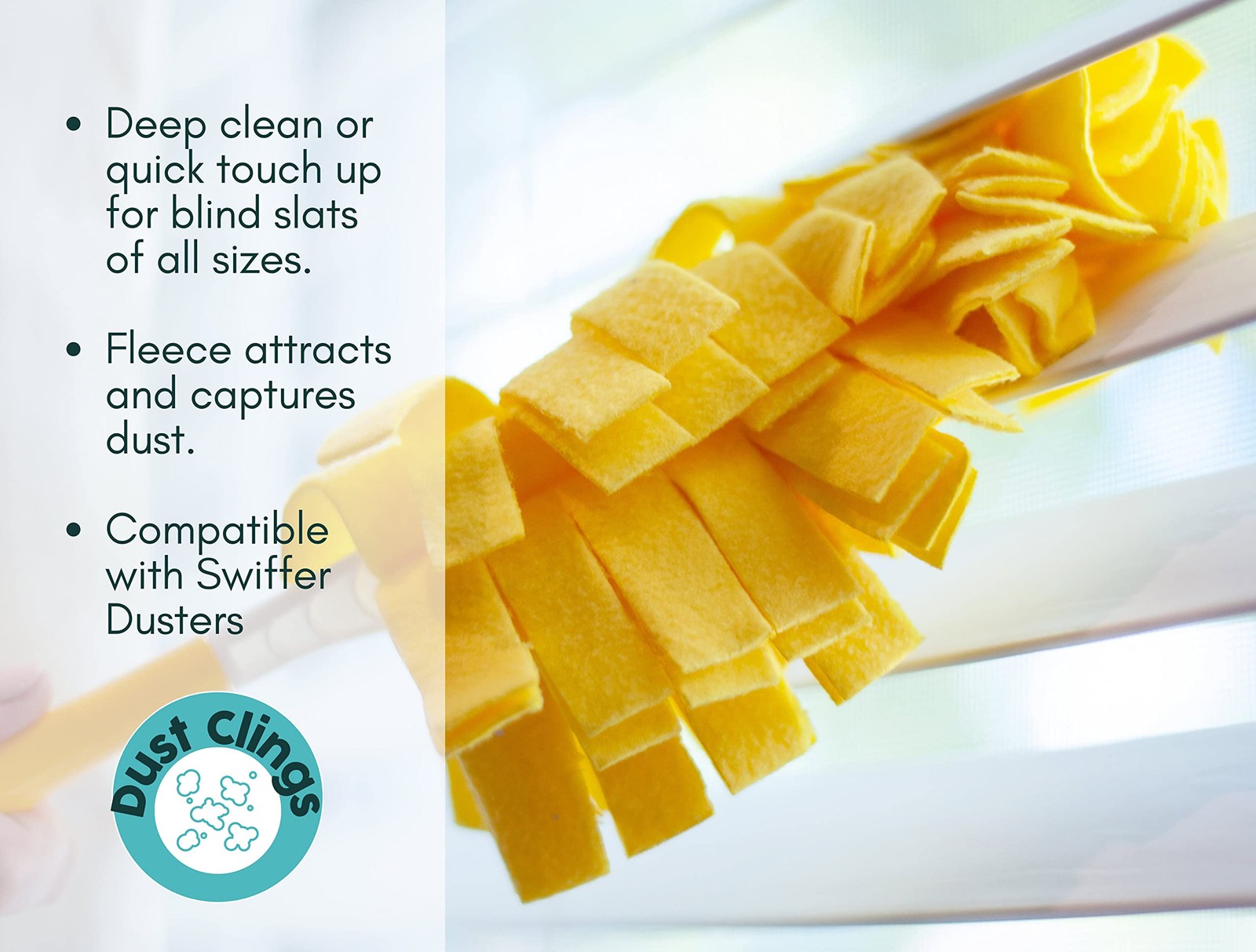 Fleece Refills for Swiffer Hand Duster – Reusable, Dry Duster – 5-Pack Rainbo…
