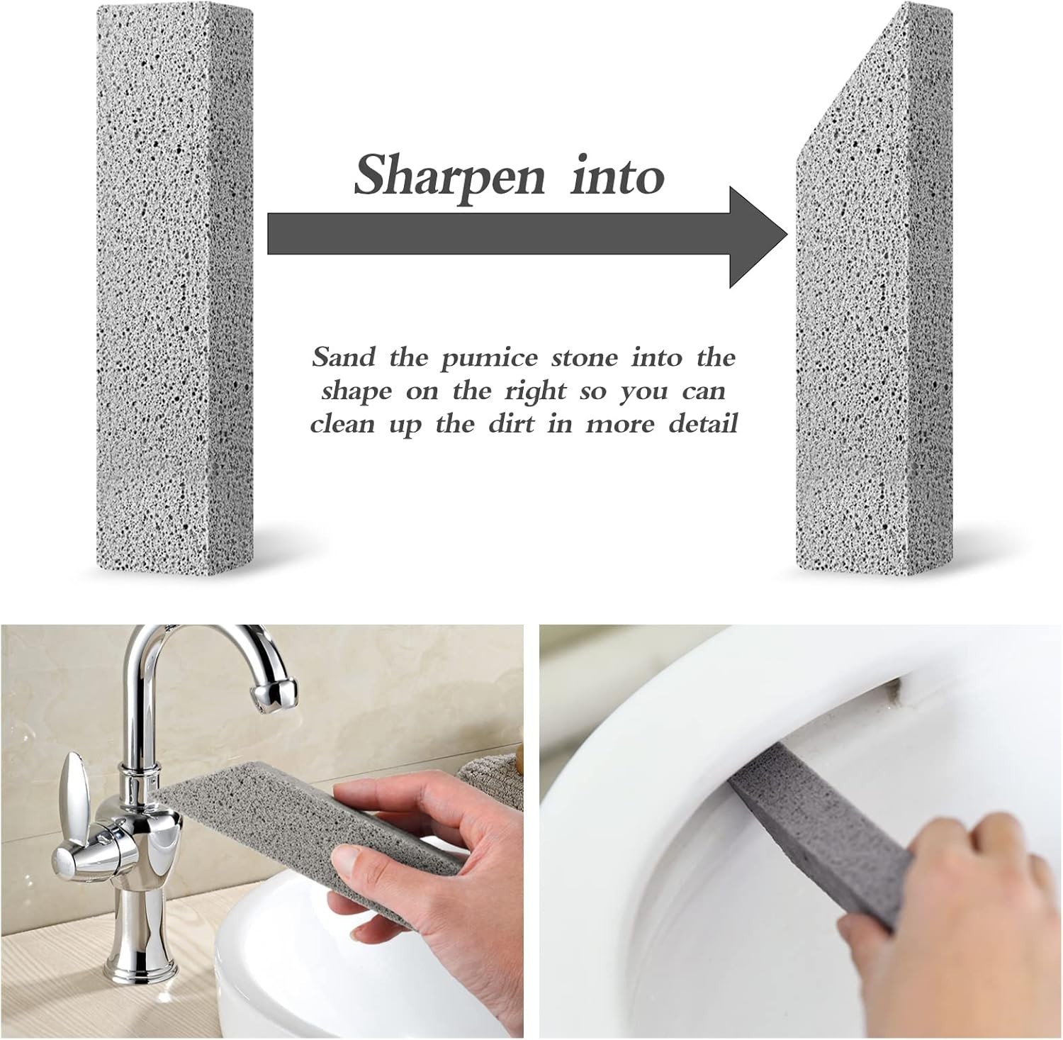 Compact 6-Pack Pumice Stone Pack – Perfect for Toilets, Sinks, & Grill Cleaning