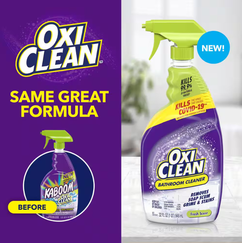 OxiClean Bathroom Cleaner with Fresh Scent – 32 oz.