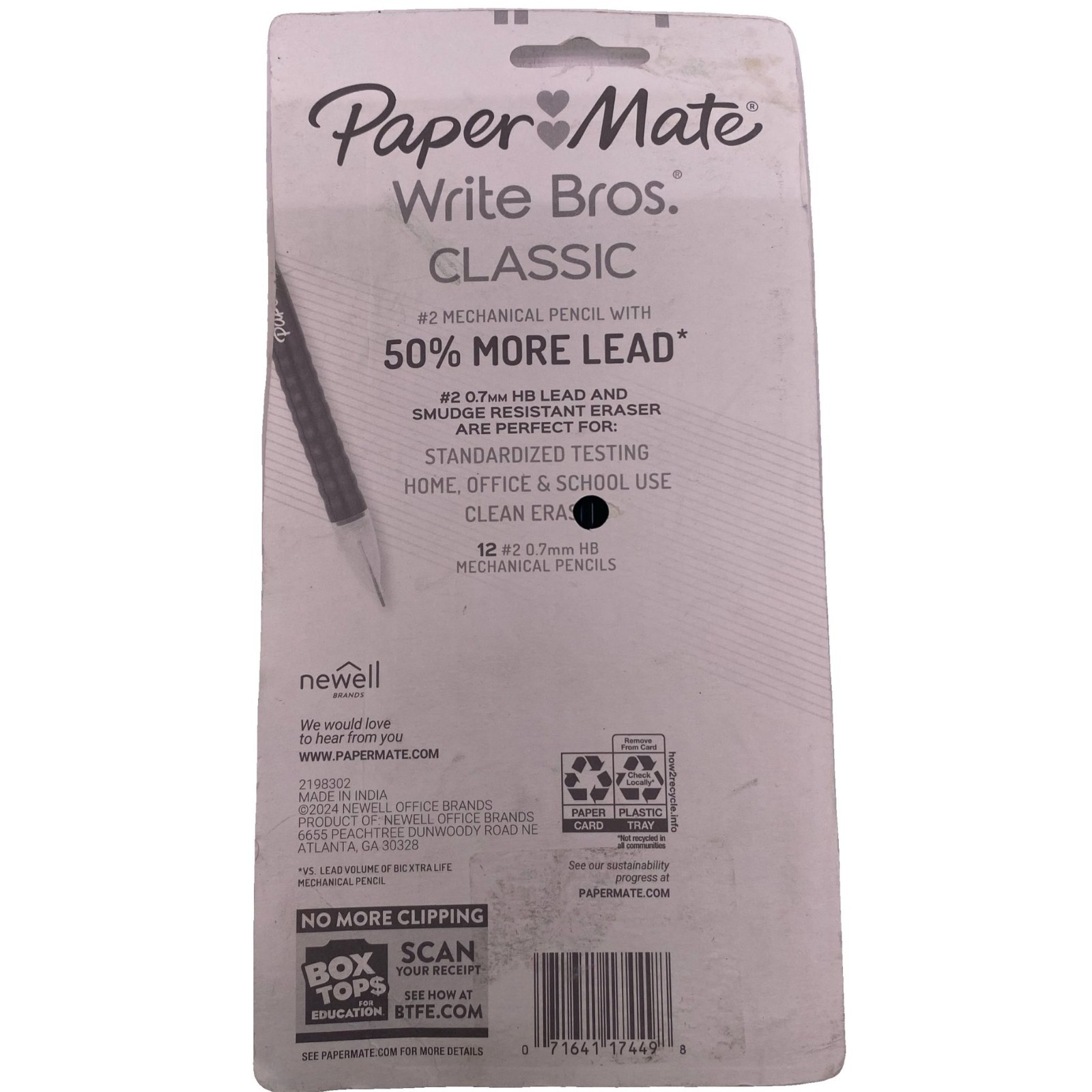 Paper Mate Write Bros Classic #2 Mechanical Pencils 2 Pack New