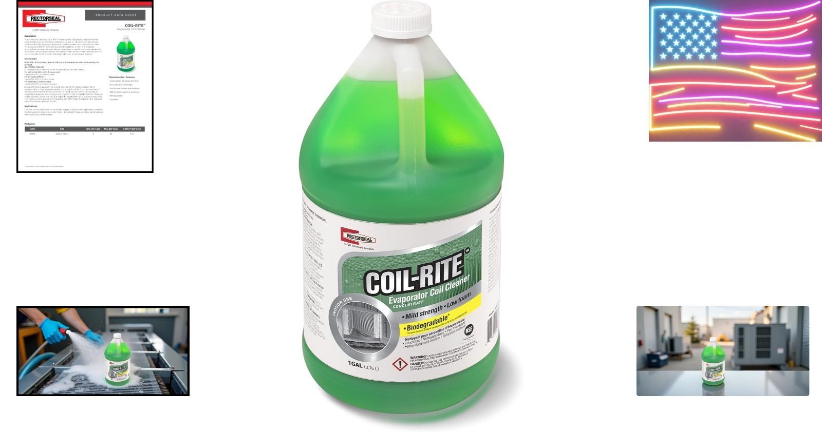Coil-Rite 82612 Coil Cleaner, Easy Application, HVAC, 1 Gallon