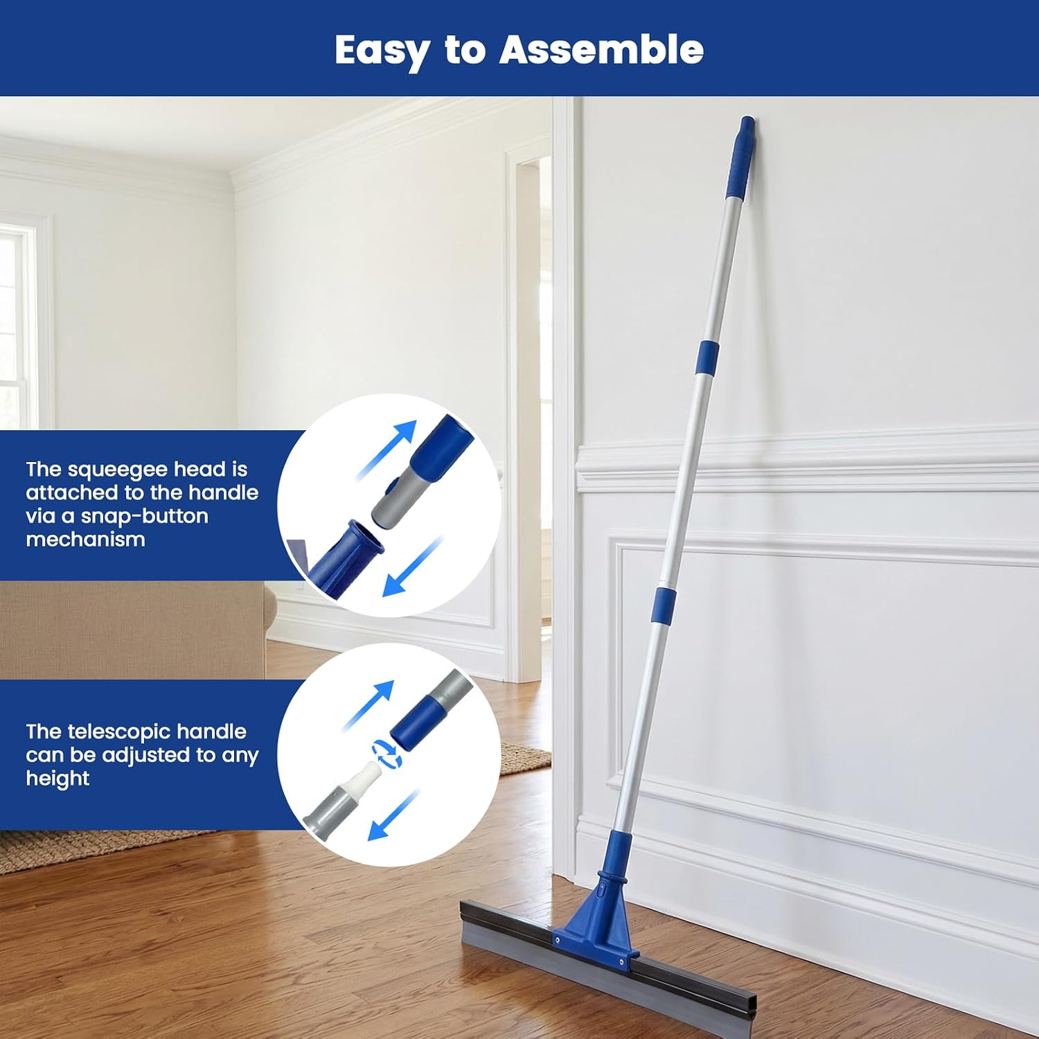 Floor Squeegee for Concrete Floor, 18″ Large Heavy Duty Squeegee for Floor