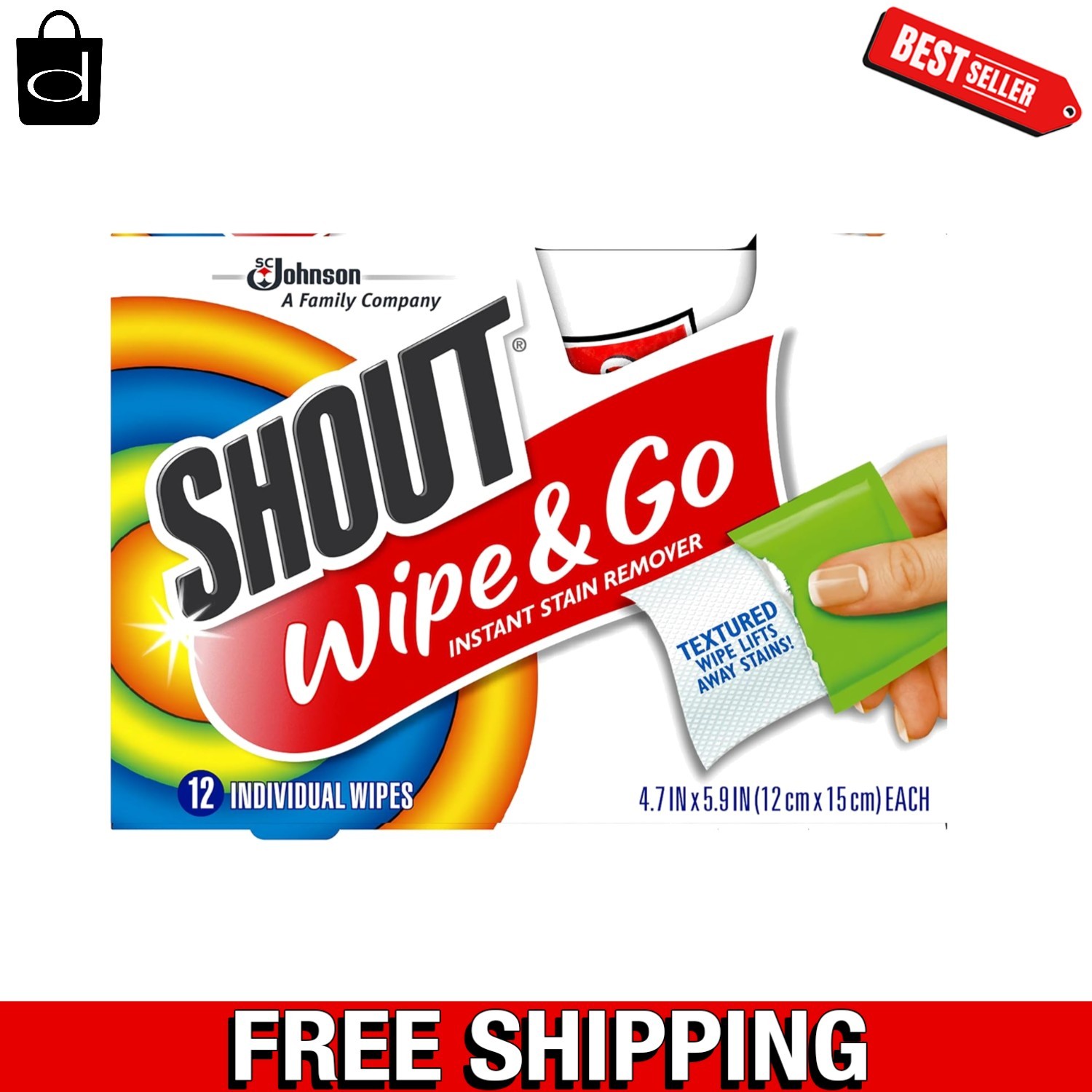 Travel-Friendly Instant Stain Remover Wipes – 72 Dye-Free & Fragrance-Free