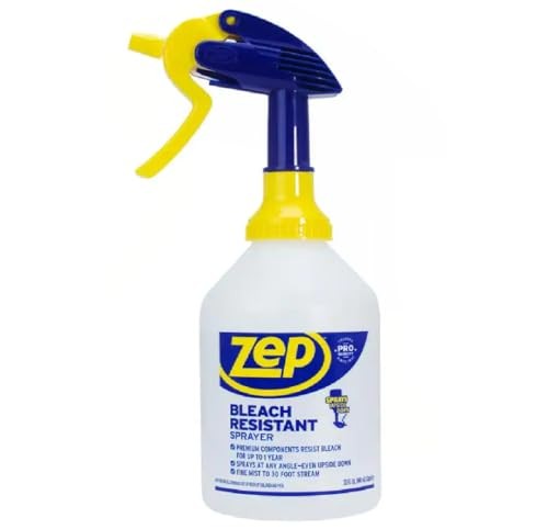 Zep Bleach Resistant Professional Sprayer 32 Ounce Adjustable Nozzle 30 Foot …