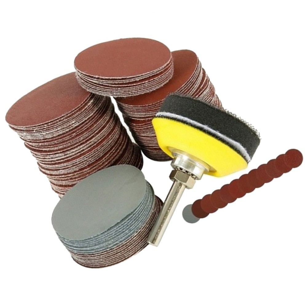 100 Pcs Buffer Sanding Drill Attachment Sandpaper Sheet Cleaning Emery Papers