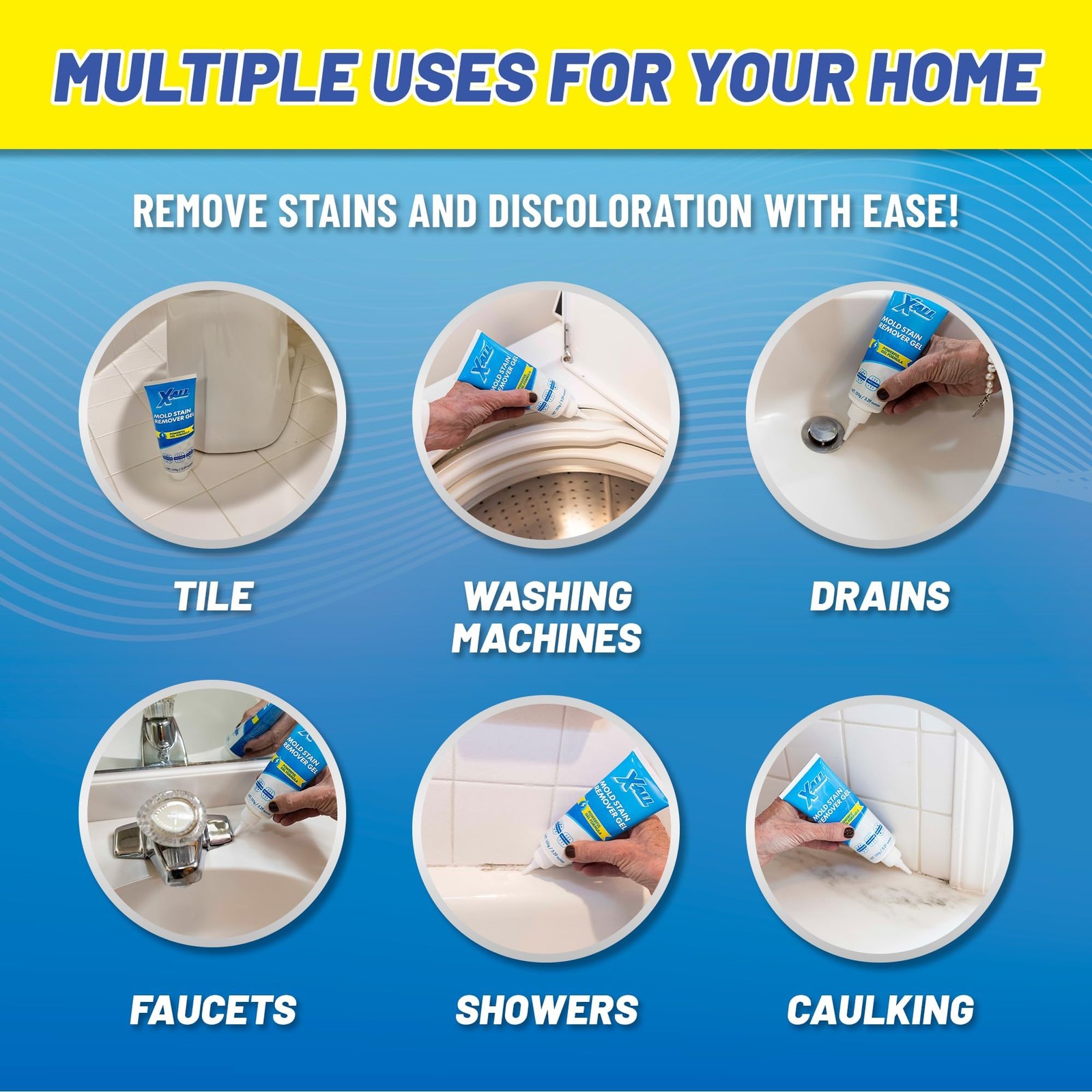Mold Stain Remover – Heavy Duty Cleaner for Bathroom Grout, Tile, Shower & Wa…
