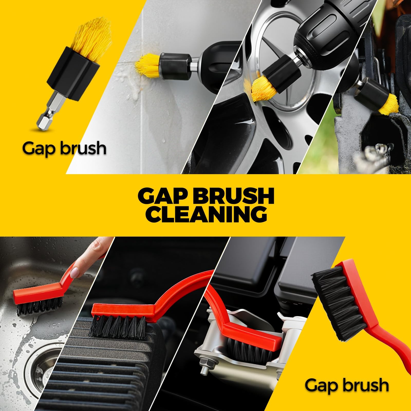 22Pack Drill Brush Attachments Set,Scrub Pads & Sponge, Buffing Pads,Power Sc…