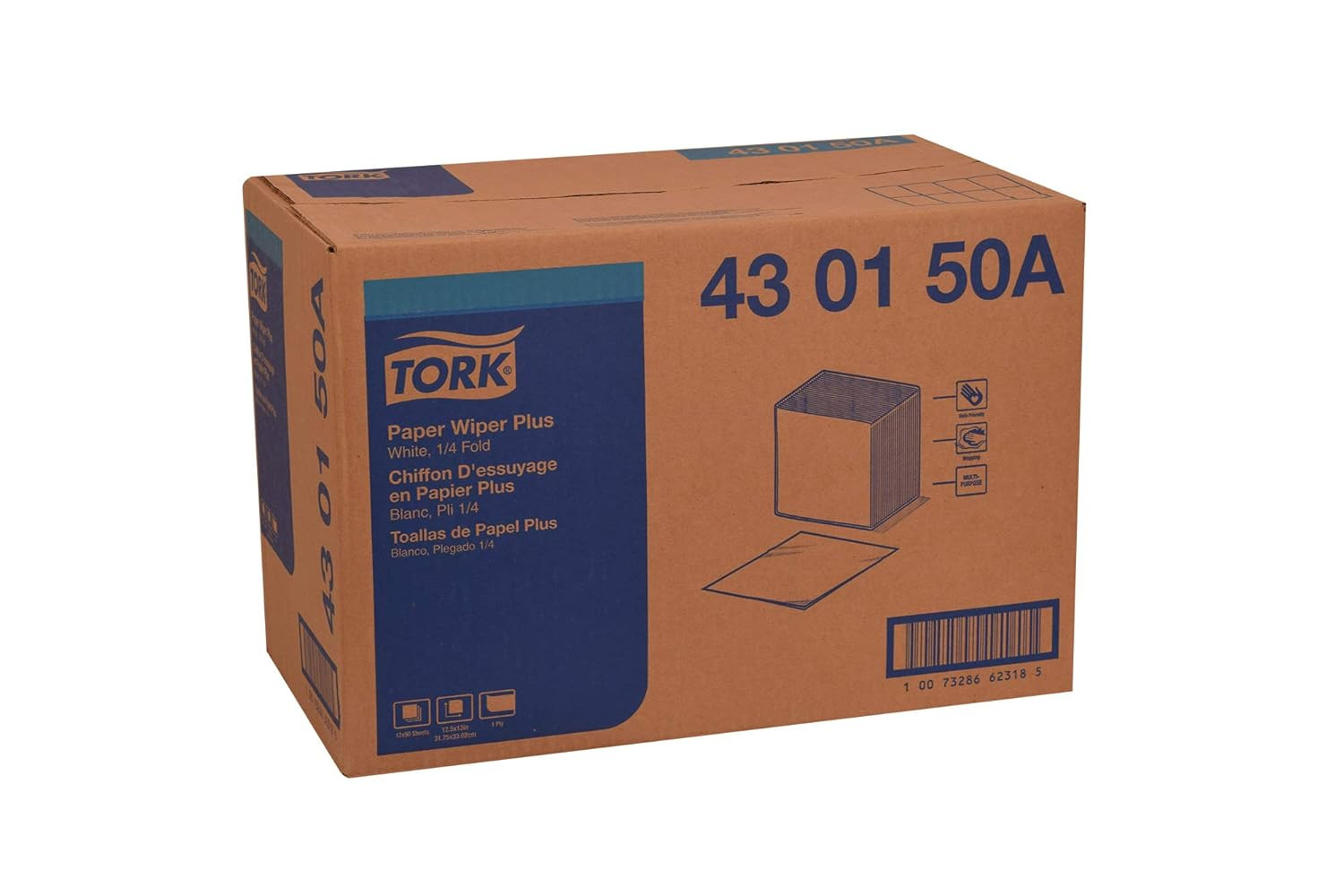 Paper Wiper plus White Self Dispensing, 1/4 Fold, 430150A