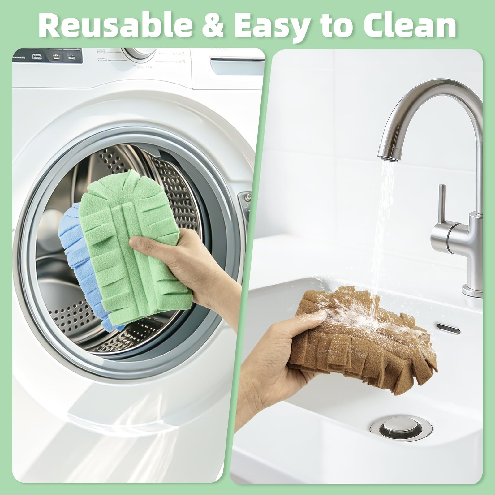 12 PCS Fleece Reusable Duster Refills Compatible with Swiffer Handle, Washabl…