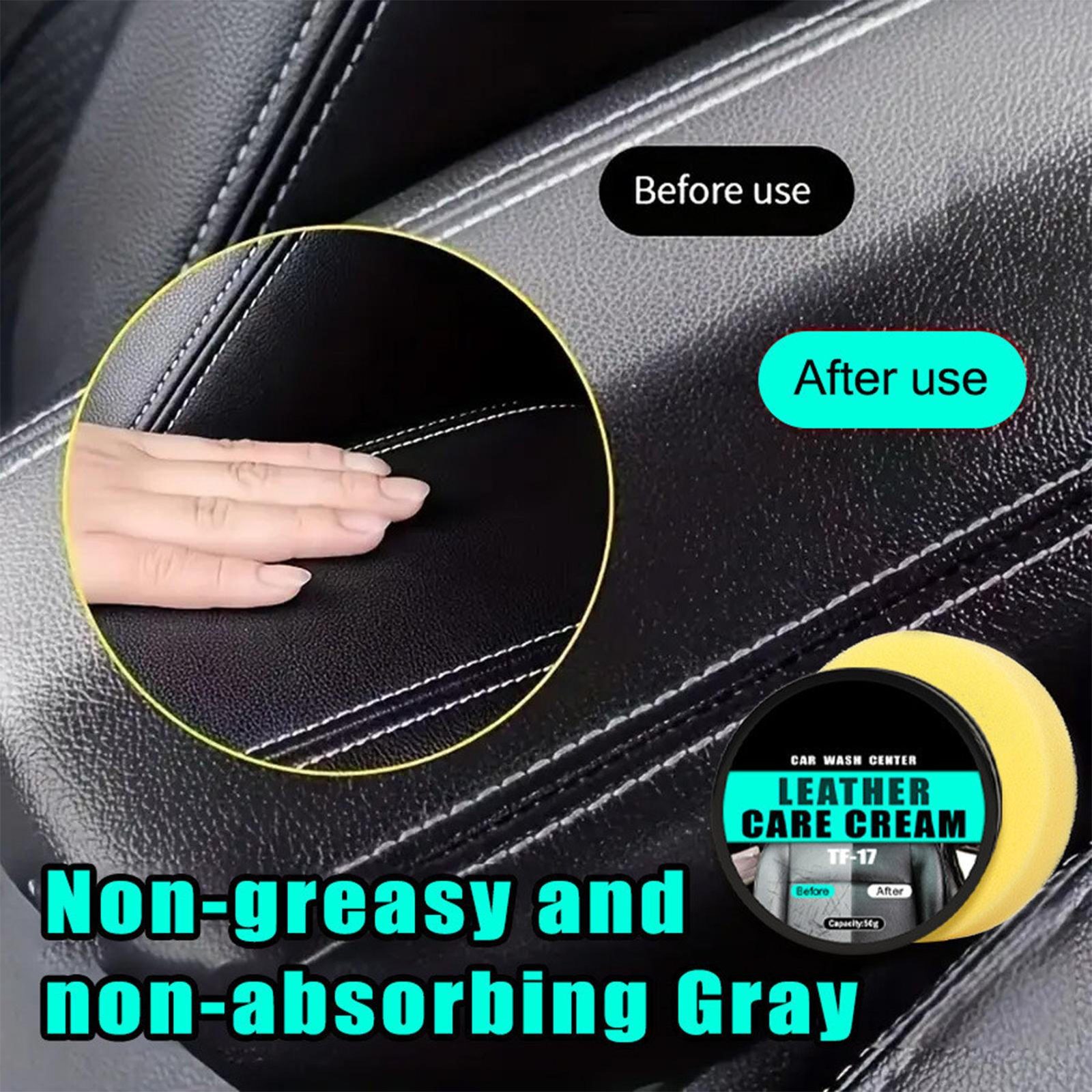 50g Car Leather Color Restorer Cream Cleaning Paste For Car Seats Leather Care
