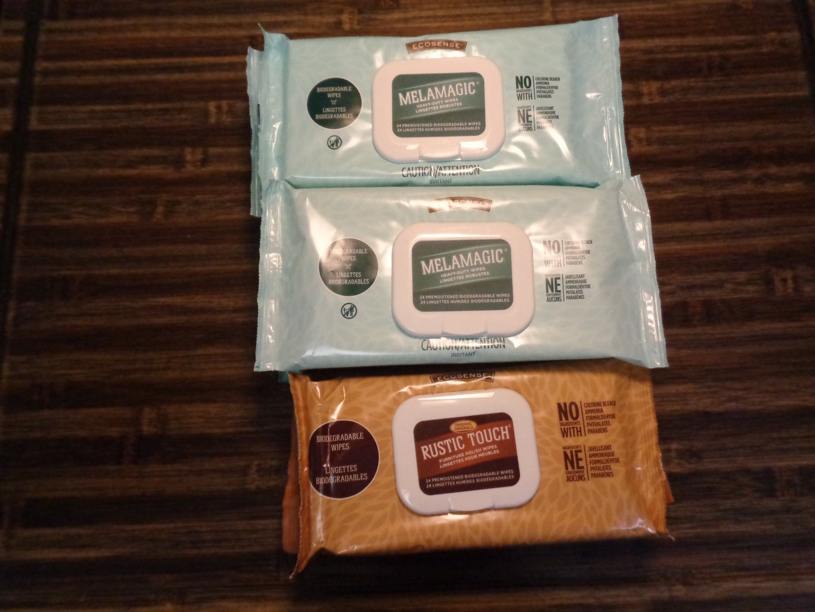 11 packages of Ecosense Melamagic & Rustic Touch Wipes lot !!!