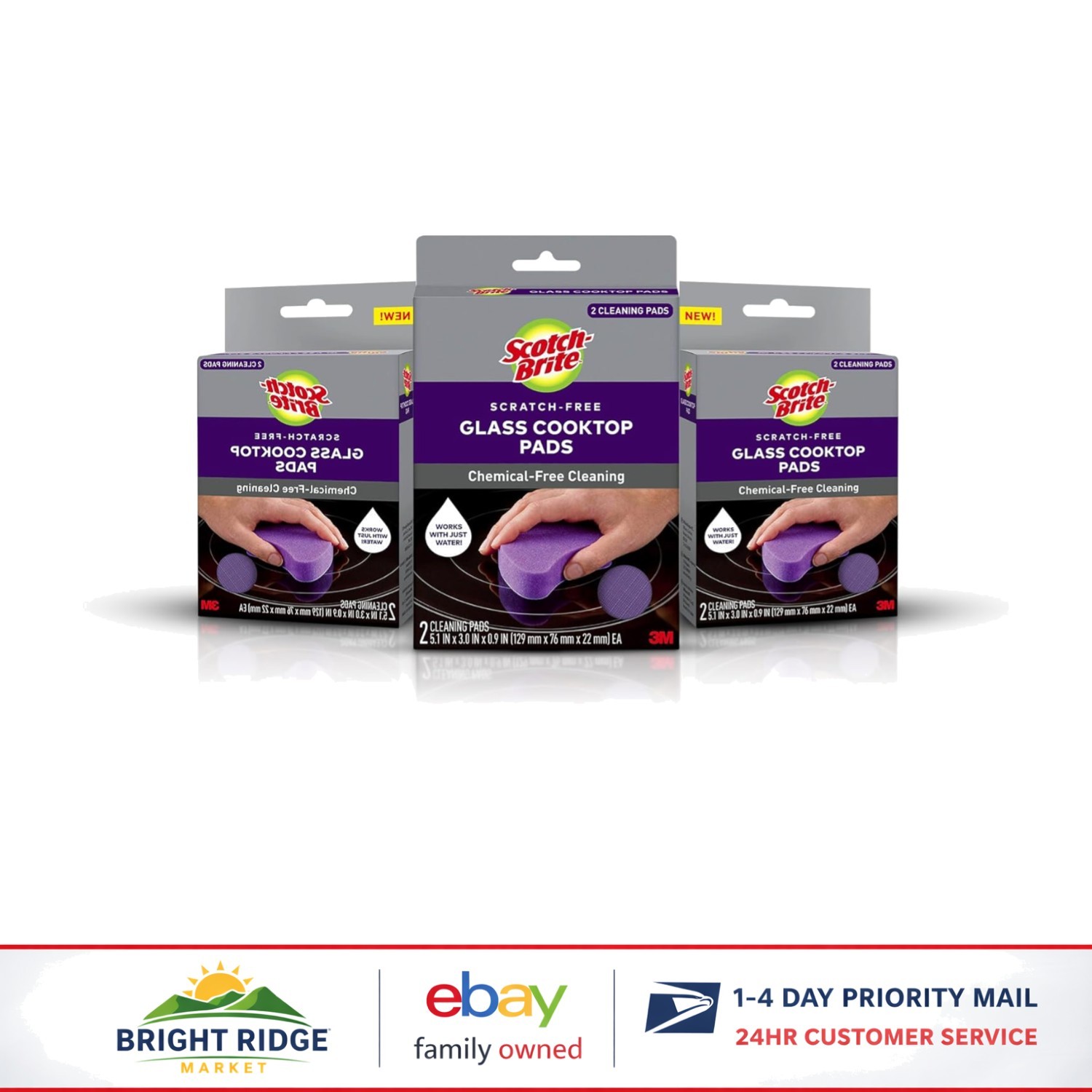 Scratch-Free Cooktop Cleaning Pads, Non-Abrasive Scrubbers for Glass Stovetops