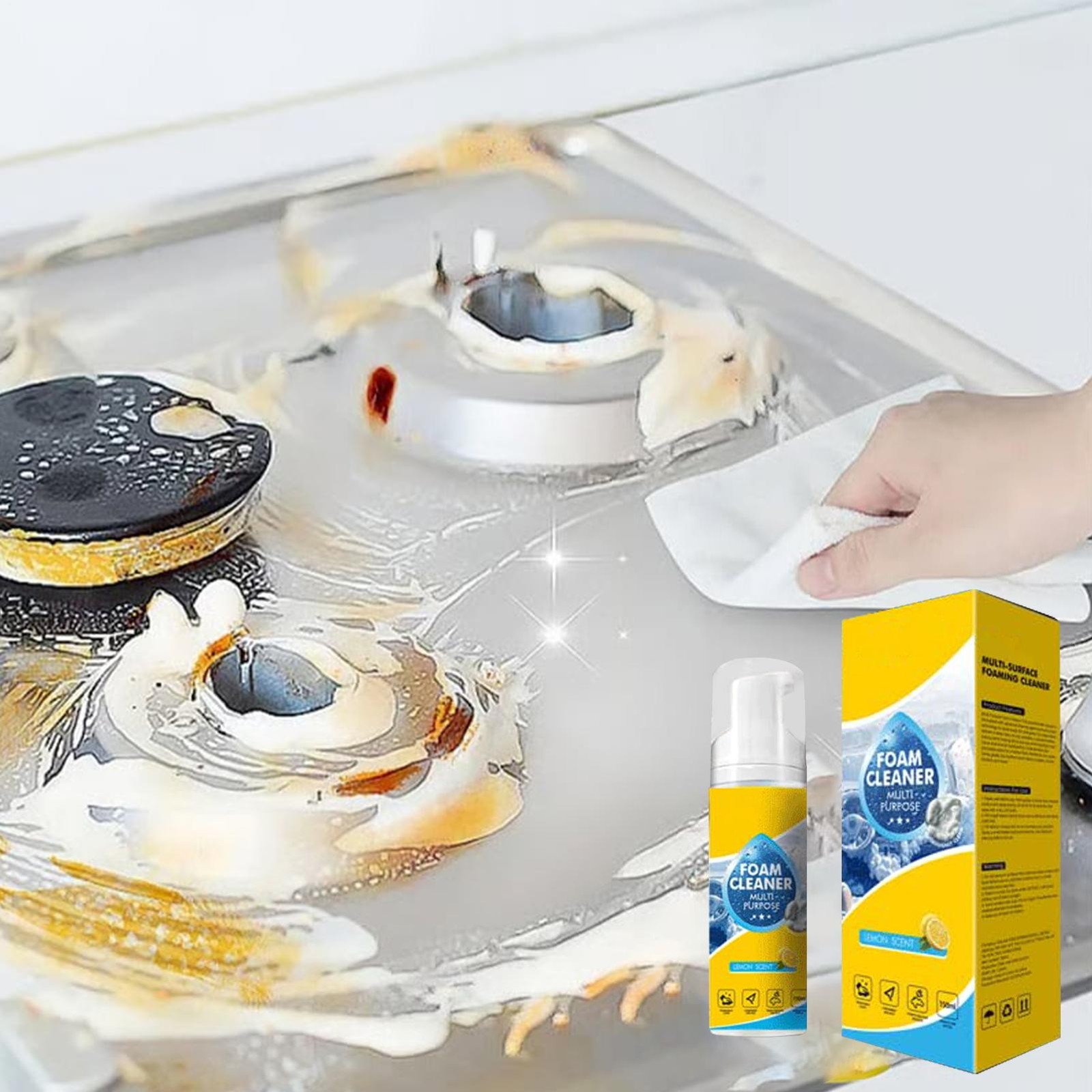 Multi-Enzyme Foam Cleaner,All-Purpose Deep Cleaning Spray For Car,Kitchen,Sofa