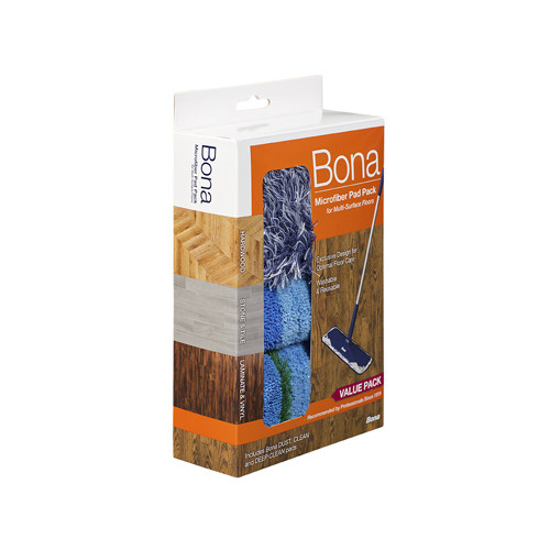 Bona AX0003496 Microfiber Deep Clean Floor Pad, 3-Pk. – Quantity 1