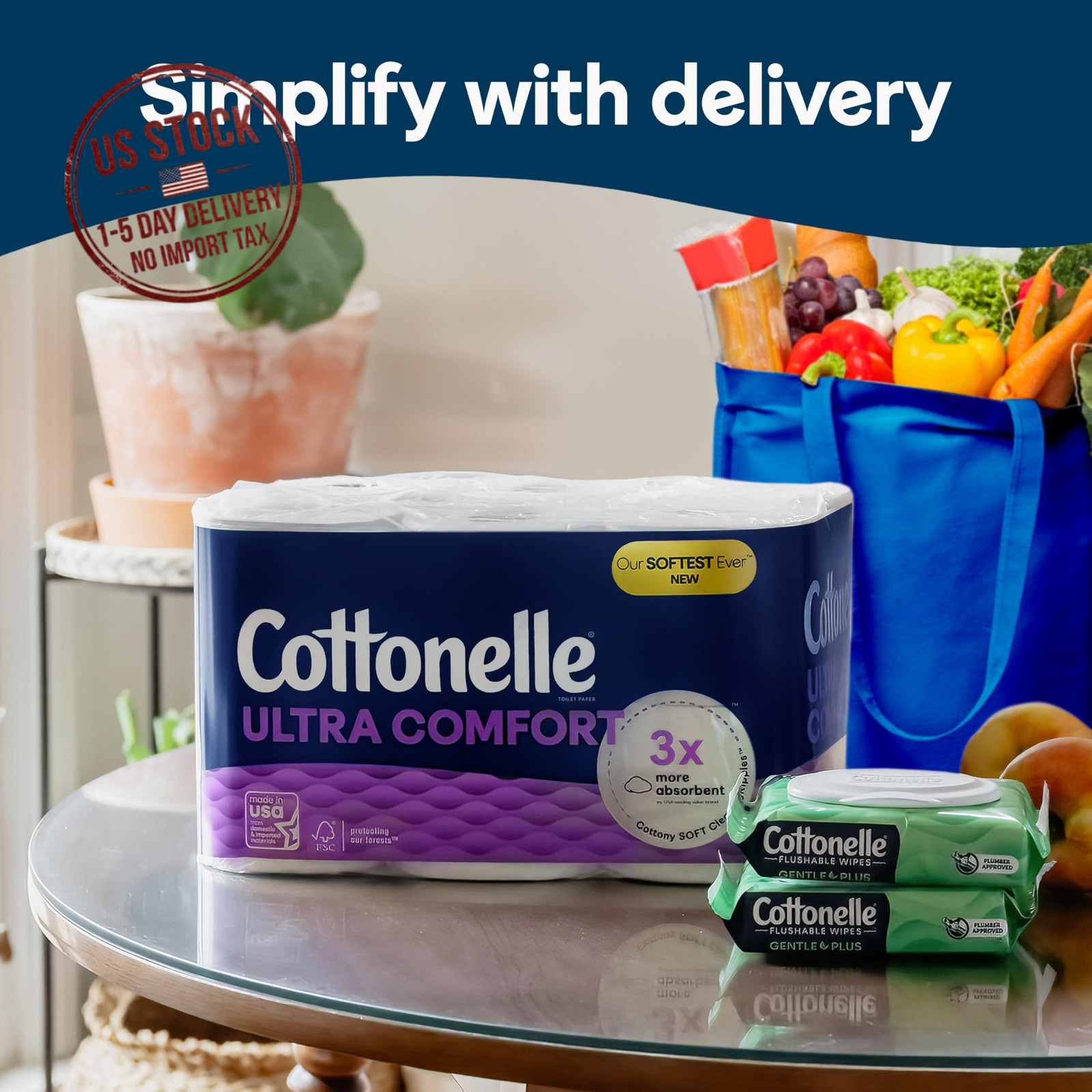 Cottonelle Ultra Soft Toilet Paper 9 Mega Rolls =36 Regular Rolls Pack May Vary