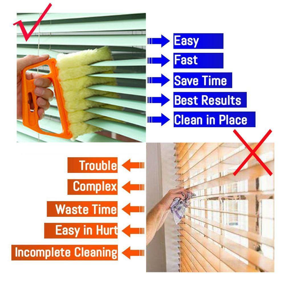 Microfibre Venetian Blind Brush Window Air Conditioner Duster Dirt Clean Cleaner