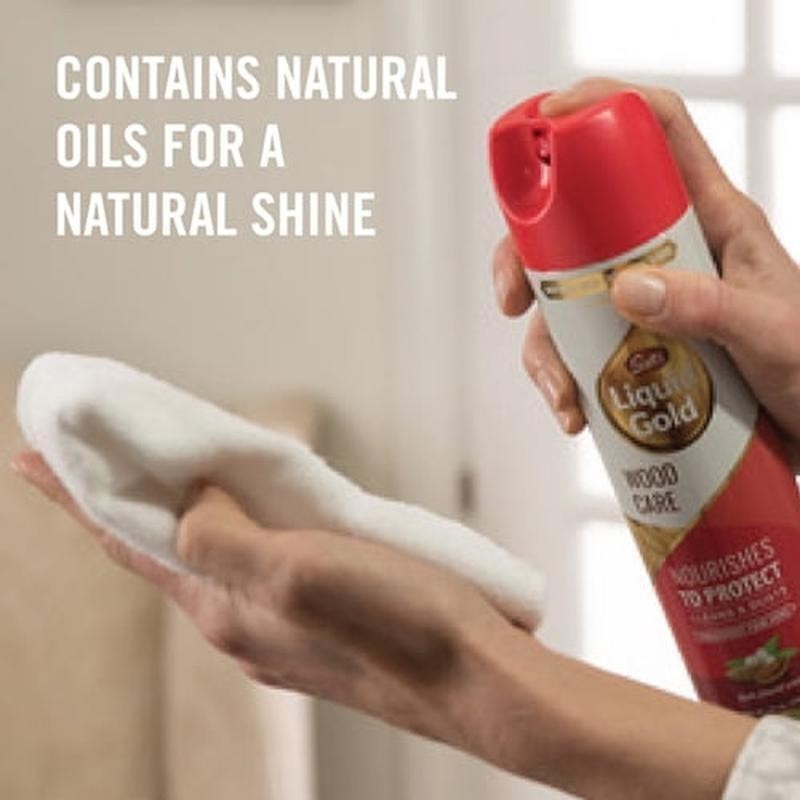 Wood Cleaner Polish and Protector Fresh Almond Scent Hides Nicks and Scratches