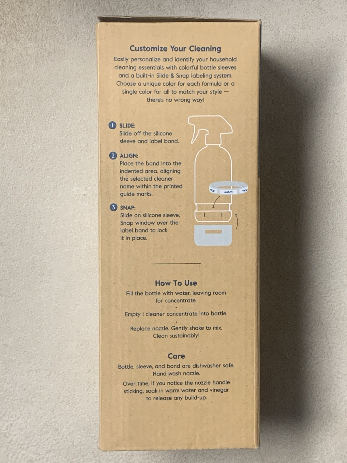 Grove Co. Reusable Cleaning Glass Spray Bottle 16 fl oz Capacity Polished Gray