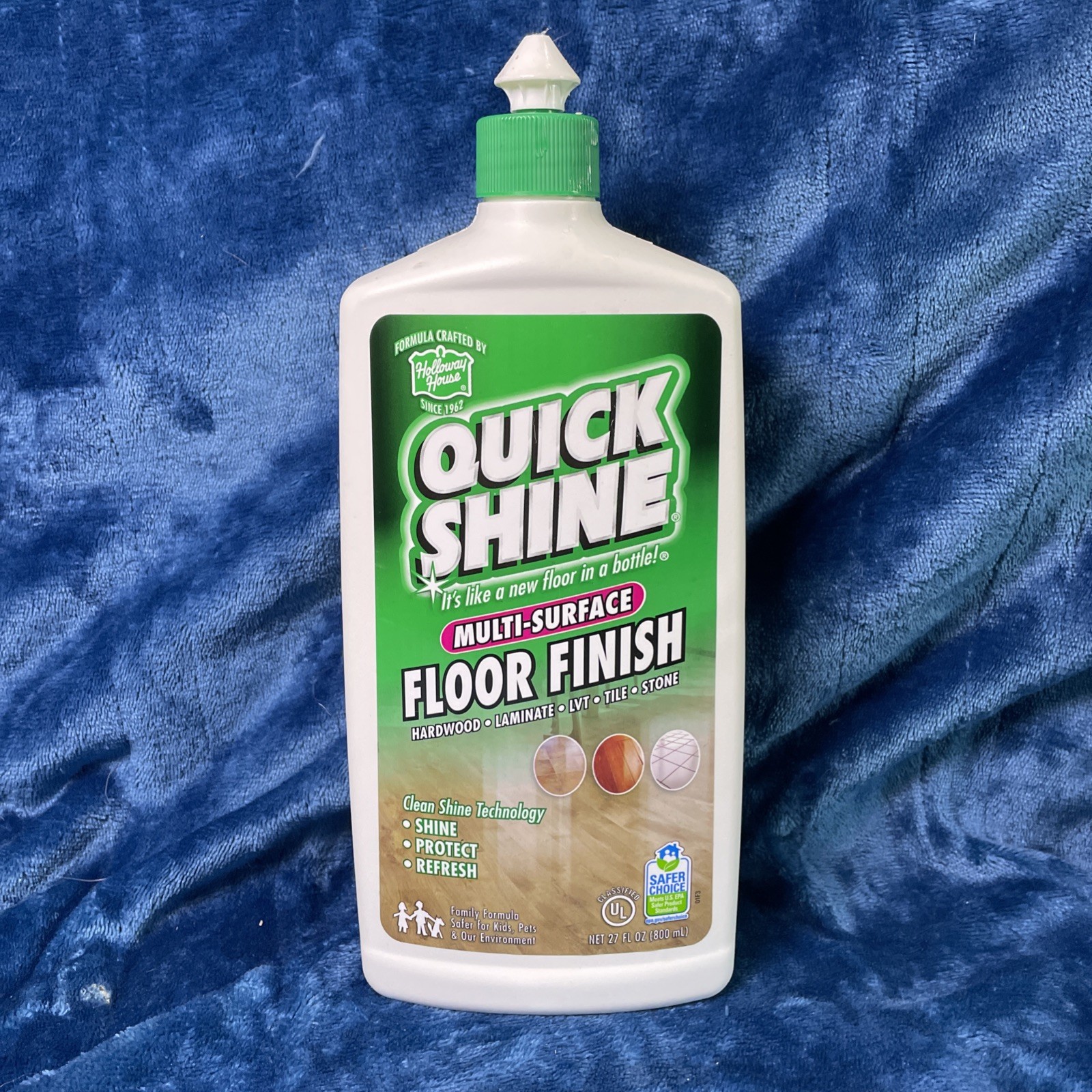 Quick Shine 27 oz. Floor Finish Protects Hardwood Tile Laminate Vinyl & Stone