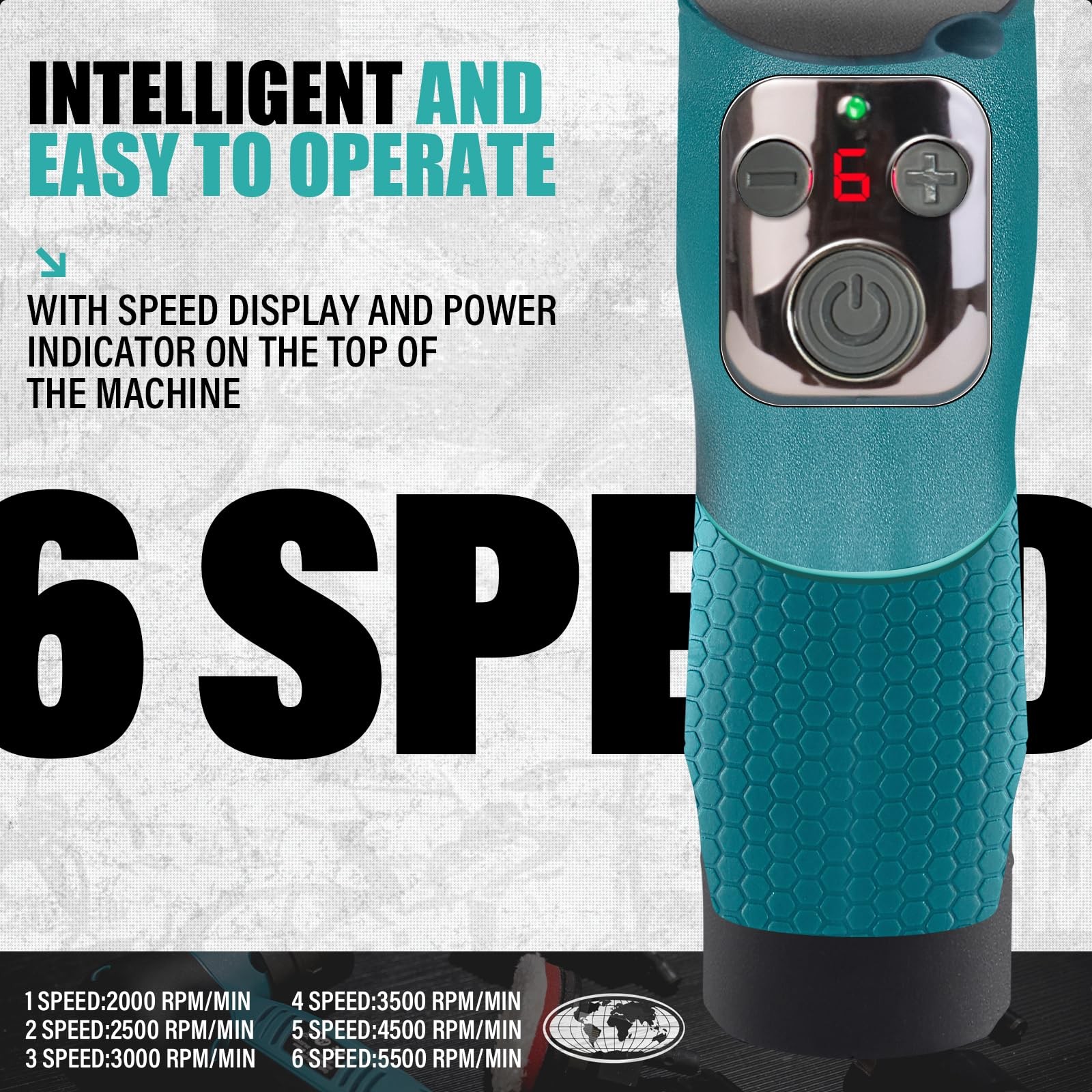 Cordless Mini Car Polisher Buffer, 6 Speeds, 2Pcs 2000mAh 1/3inch Orbital and…