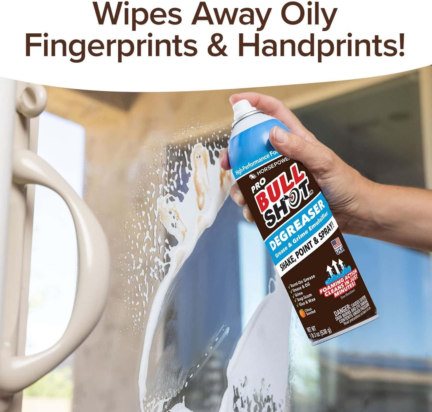 Bull Shot Degreaser Pro, Foaming Degreaser & Grime Remover, Heavy-Duty, as SEEN