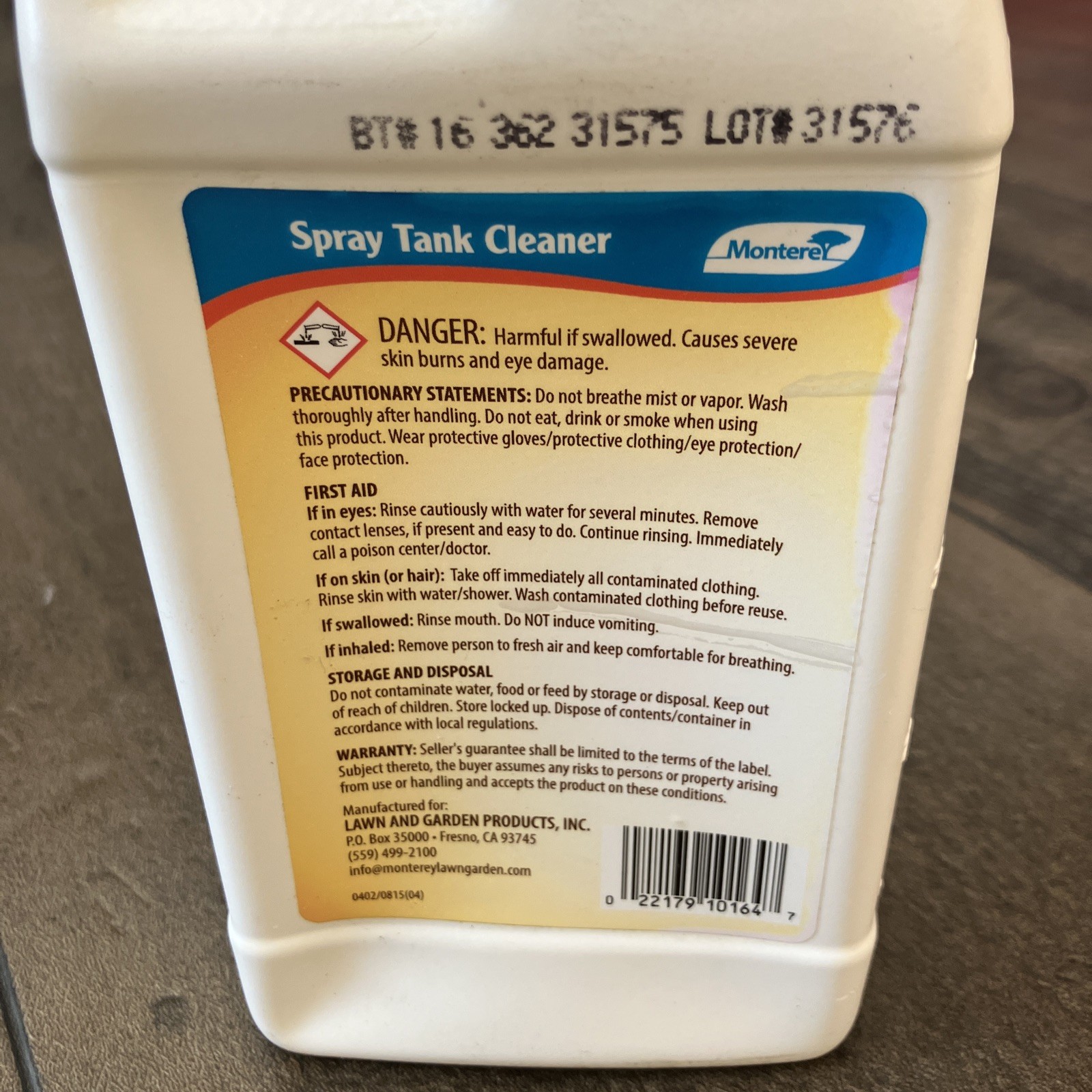Monterey Spray Tank Weed Sprayer Cleaner Removes & Deactivates 1 Pint Bottle