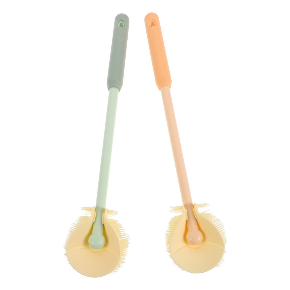 2Pcs Reusable Silicone Baby Bottle Cleaner Long Handle Brush for Home Use