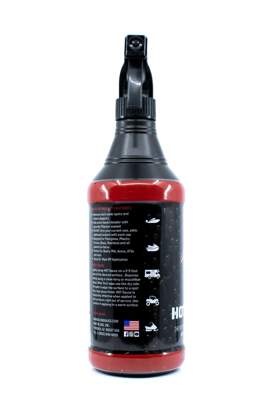 Hot Sauce Water Spot Remover and Boat Cleaner Detailer 20 Oz