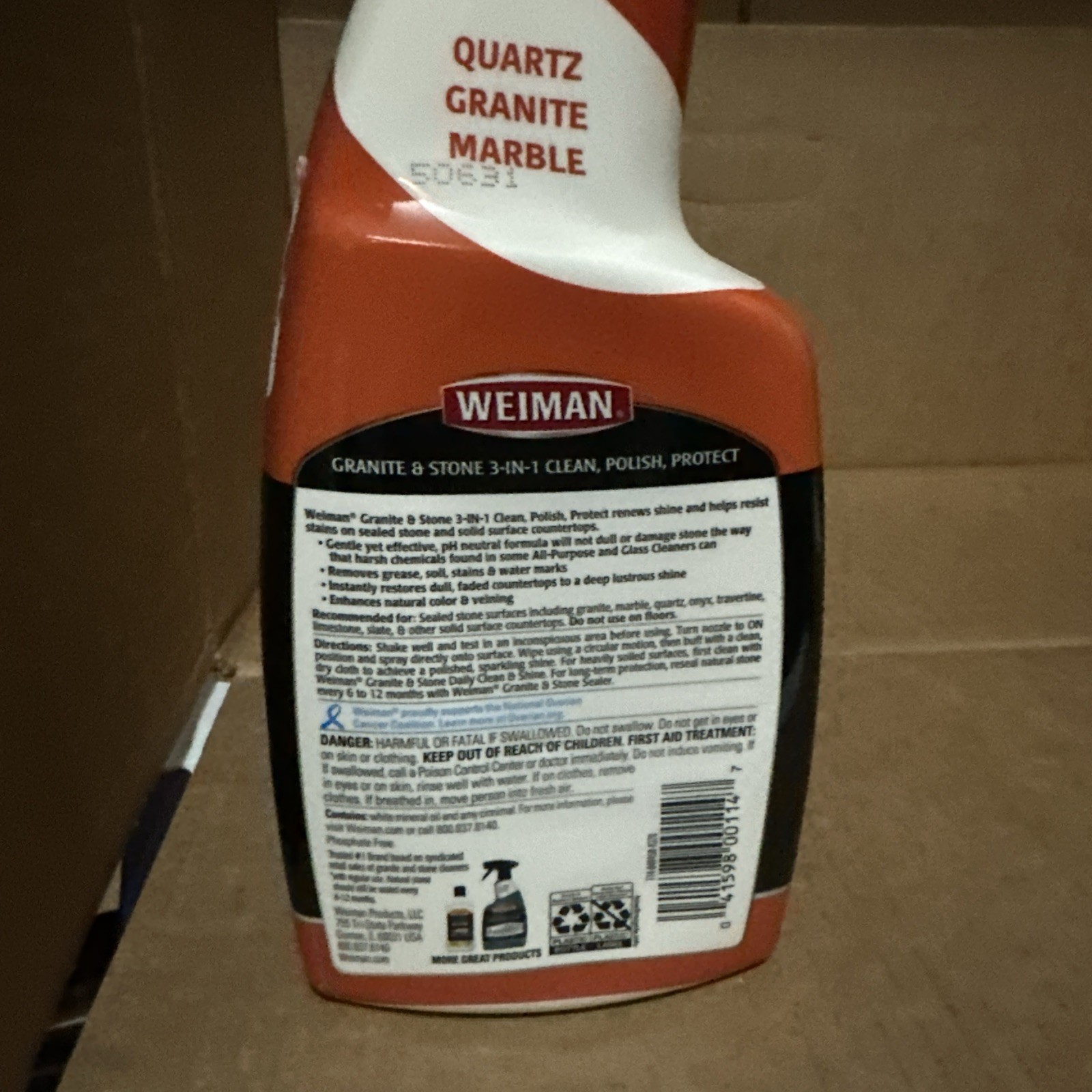 24 Oz. Granite and Stone, 3-In-1 Clean ,Shine and Protect, Countertop Polish