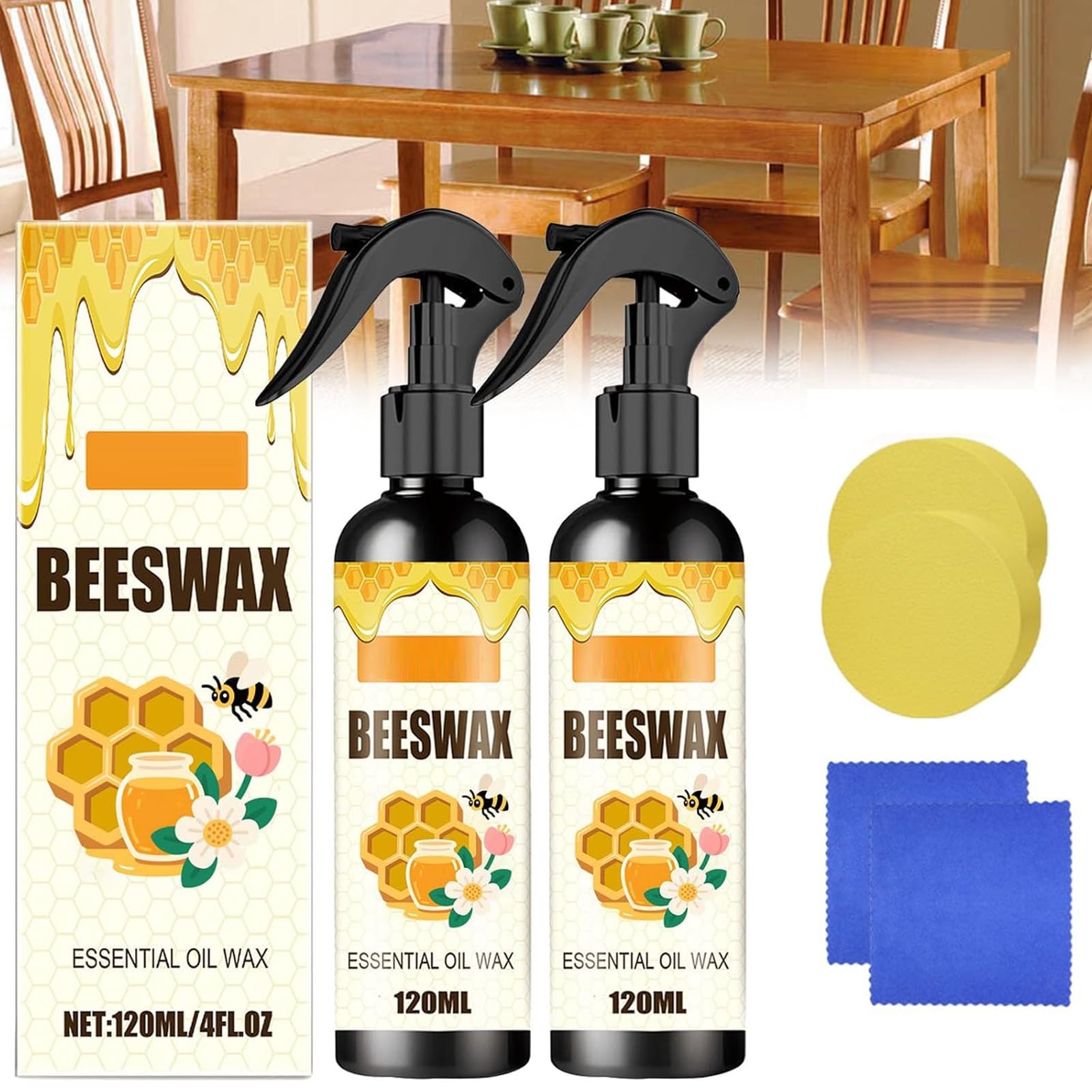 Polish Floor Polish Beewax Care Restorer for Living Rooms Kitchens Wood