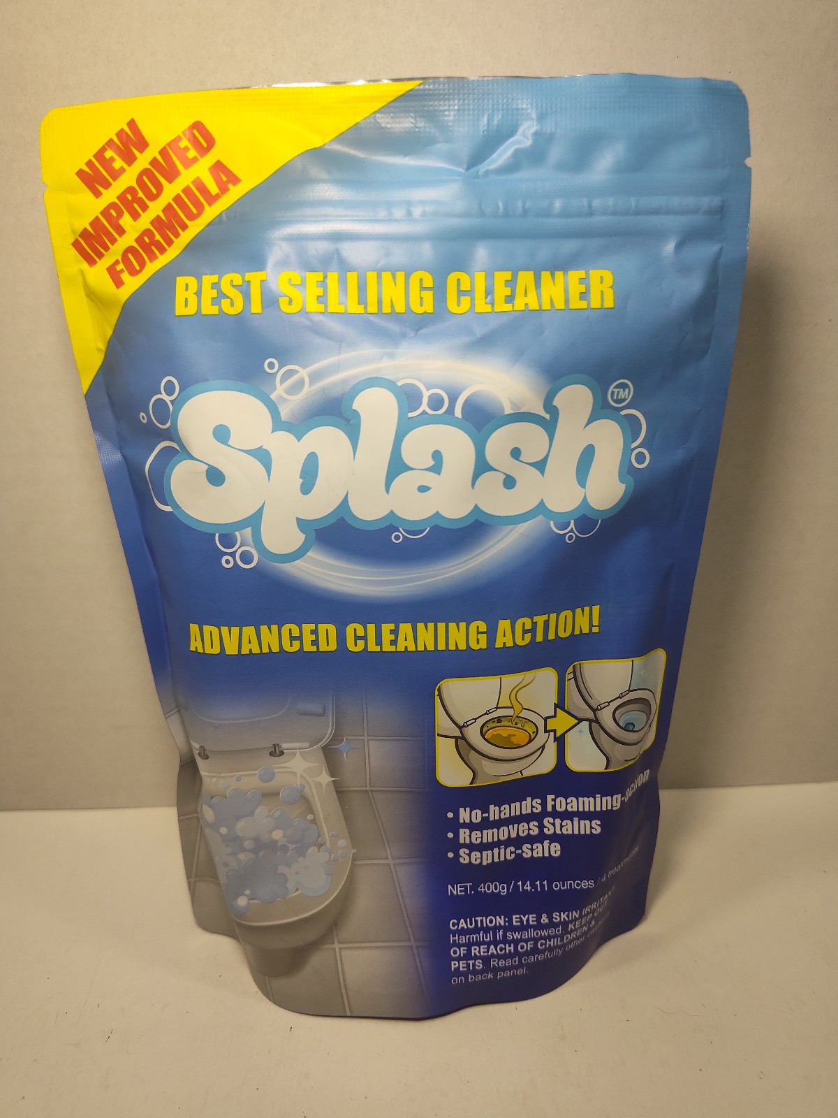 Splash Advanced Cleaning Action Toilet Cleaner Powder 14.11oz 4 Treatments New