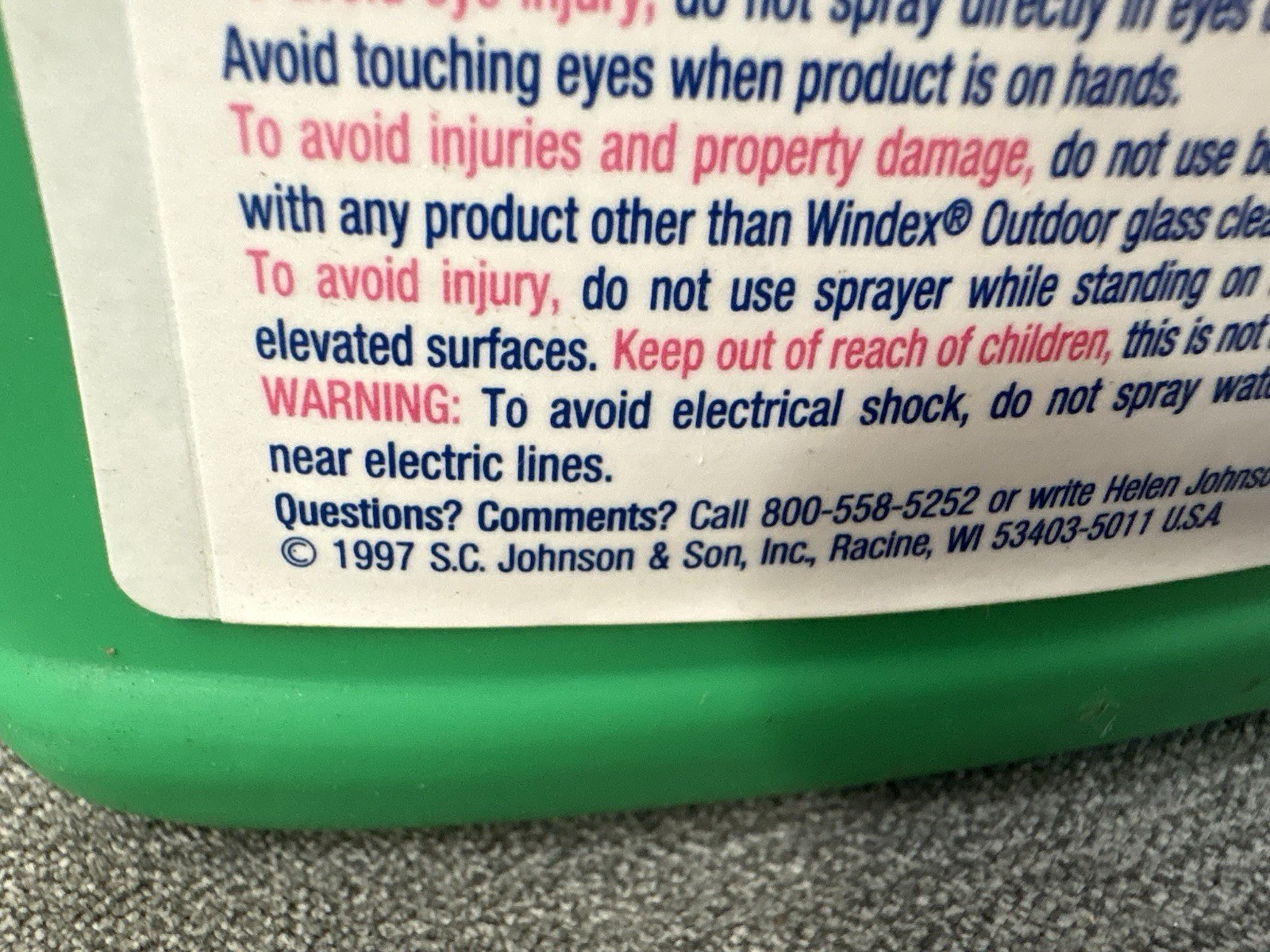 Windex Outdoor Concentrated Glass Cleaner 32oz Refill 1997 Discontinued