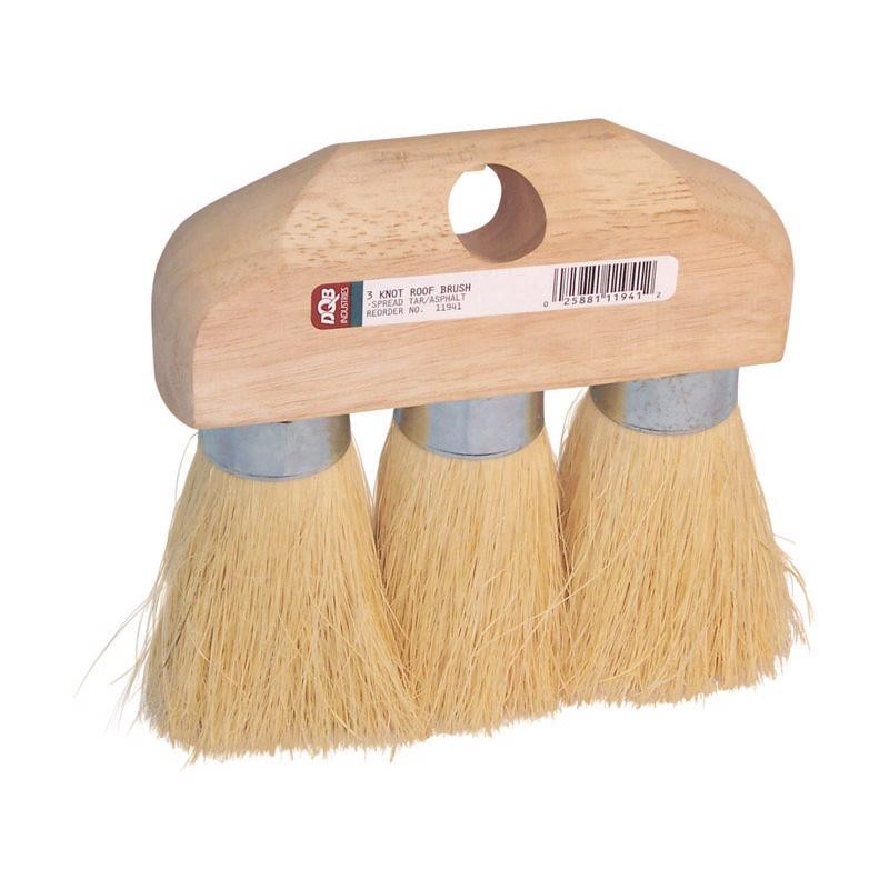DQB 11941 Hardwood Blocks & Tampico Bristle 3 Knot Roof Brush 3-1/2 in.