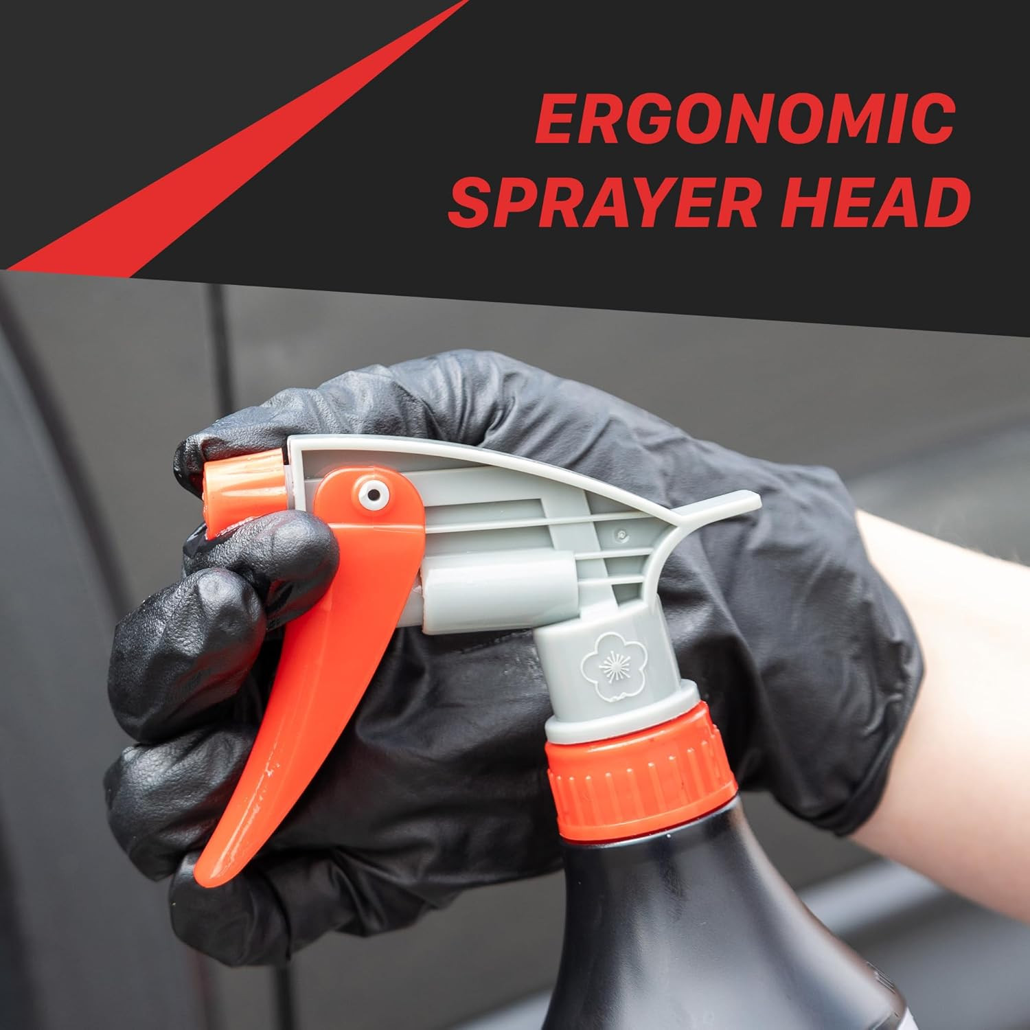 25Oz Heavy-Duty Spray Bottle (Black) | Chemical-Resistant Detailing Sprayer with