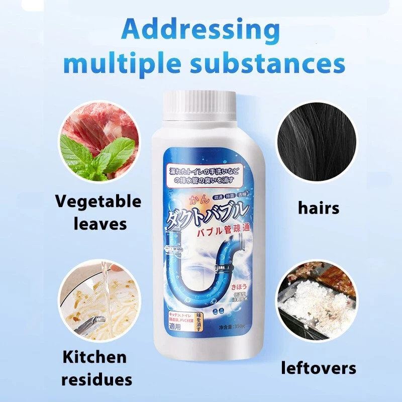 1-3X Fast Sink & Drain Cleaner Oxygen Pipeline Dredging Agent Cleaner Toilet.
