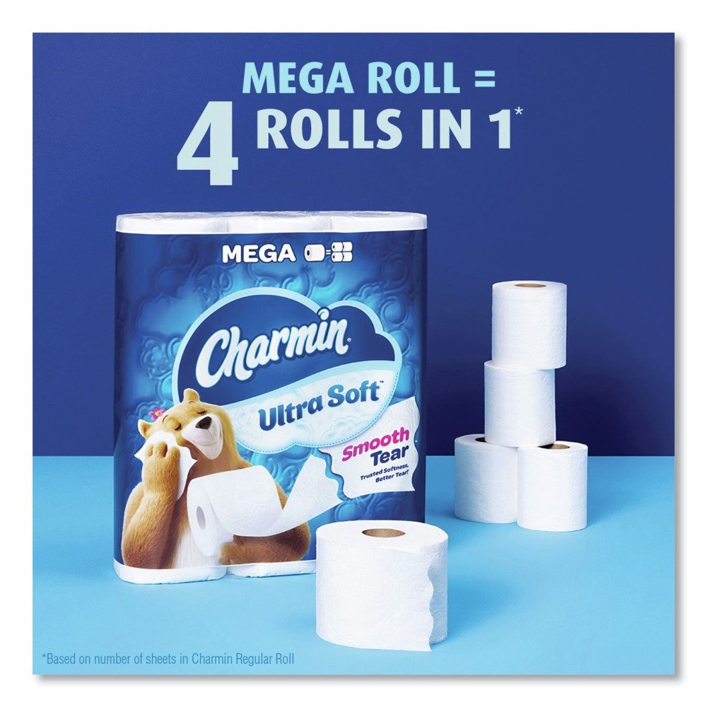 Charmin 08806CT Bathroom Tissue Mega Roll (208 SHT/RL, 4 RL/PK, 8 PK/CT) New