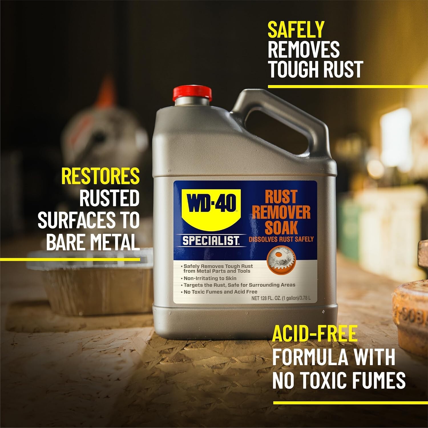 One Gallon Biodegradable Rust Remover Soak – Non-Toxic and Acid-Free Formula