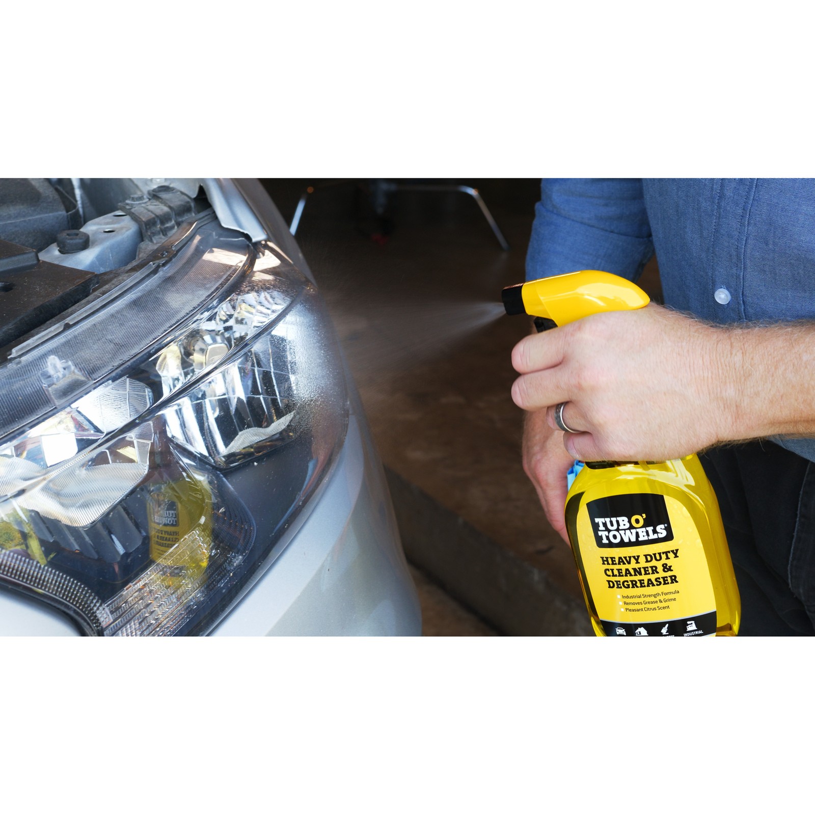 Tub O’ Towels, Heavy Duty Cleaner Degreaser Spray, 24 oz., Ounces 24 oz, Scent