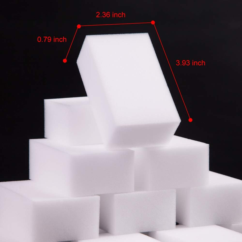 100 Pack Magic Sponge Eraser Extra Thick and Long Lasting Melamine Cleaning Spon